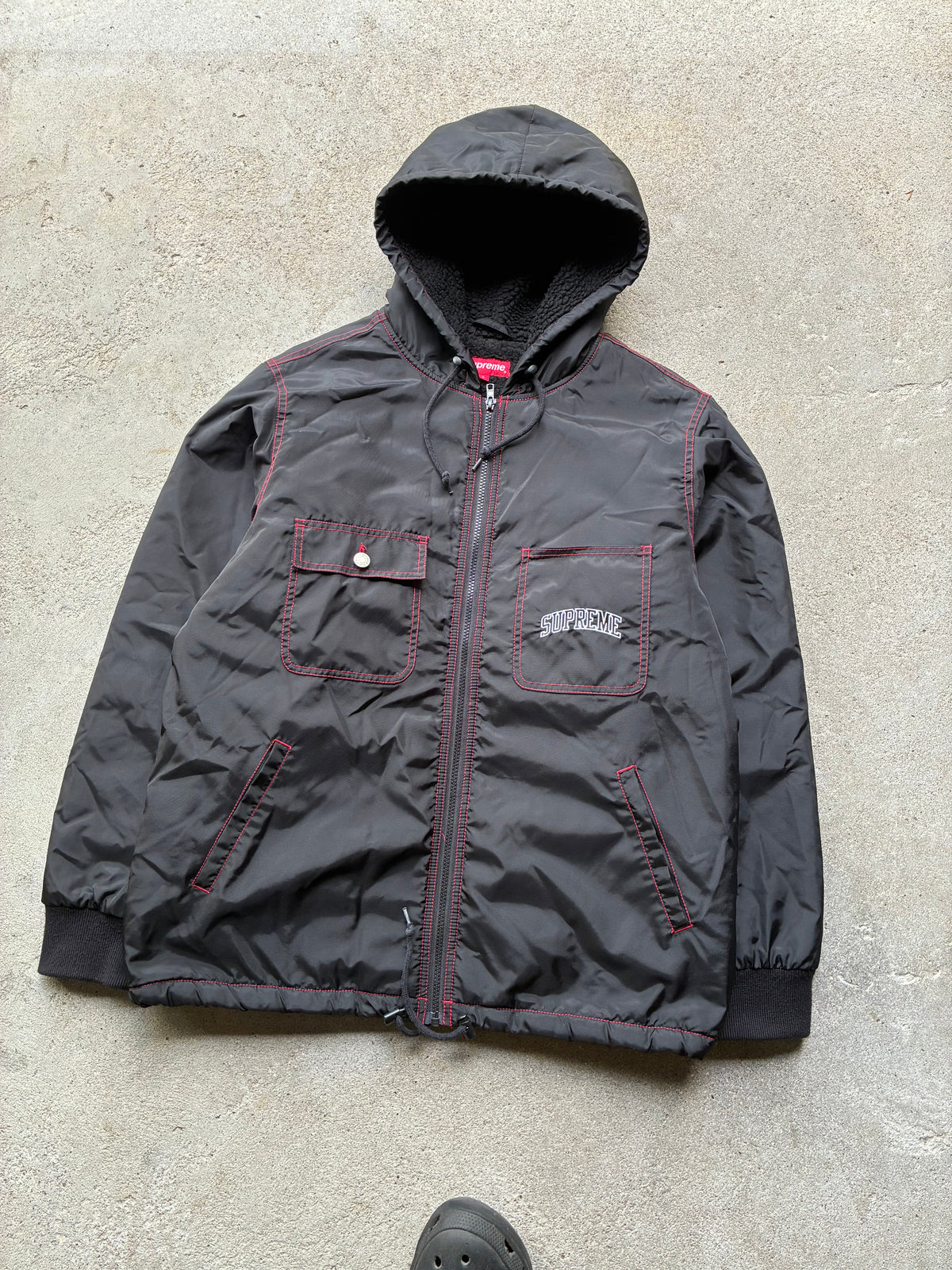 Supreme “SHERPA LINED NYLON” Jacket (L)