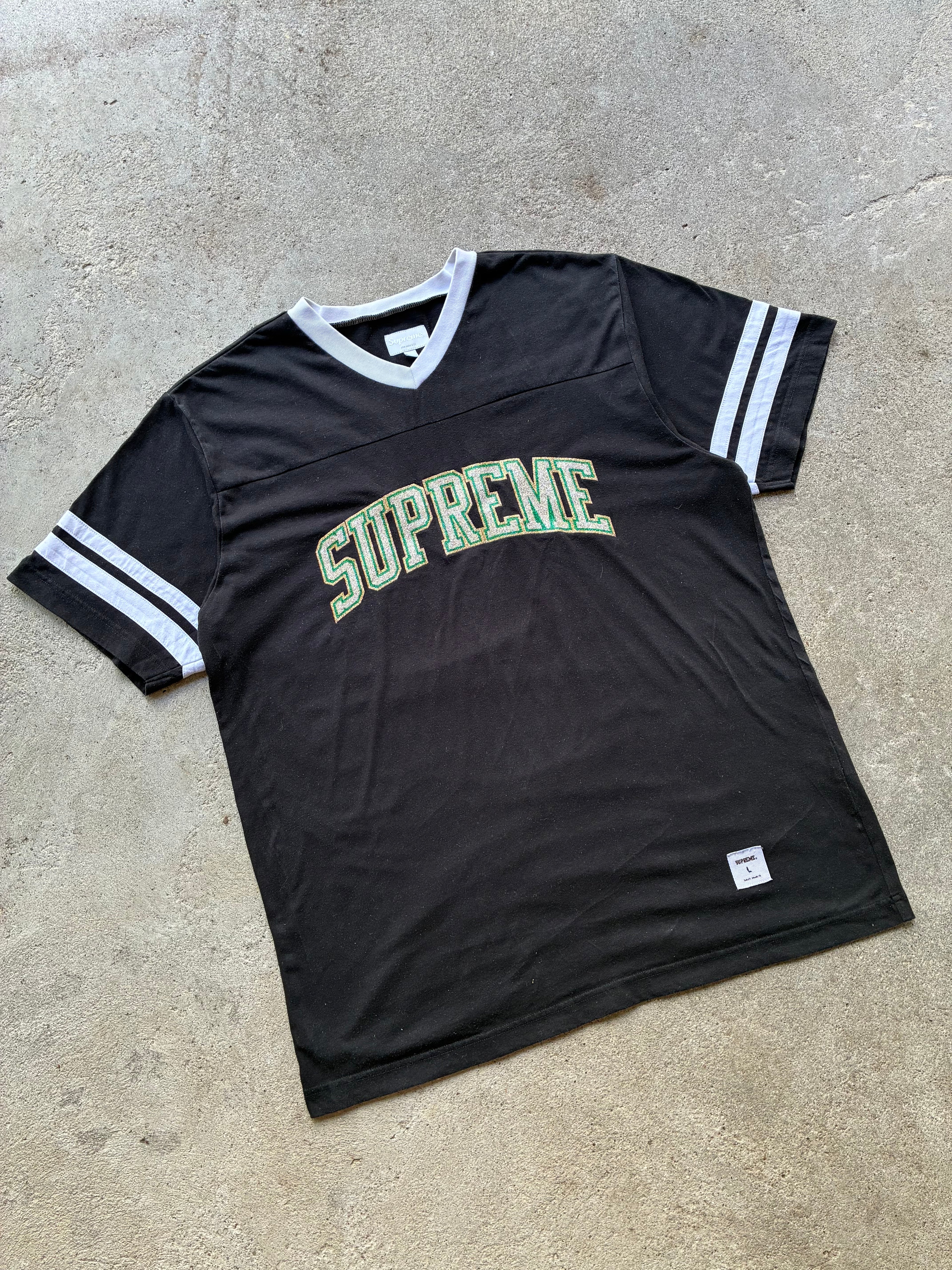 Supreme “GLITTER ARC FOOTBALL” jersey (L)