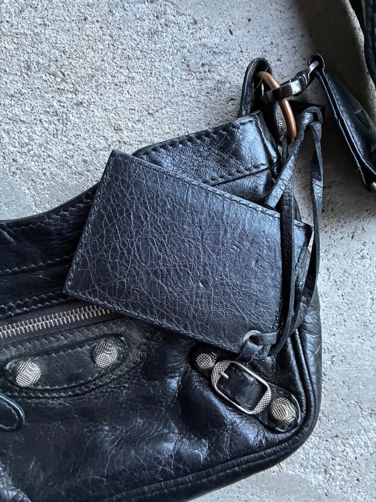 Balenciaga hip leather bag