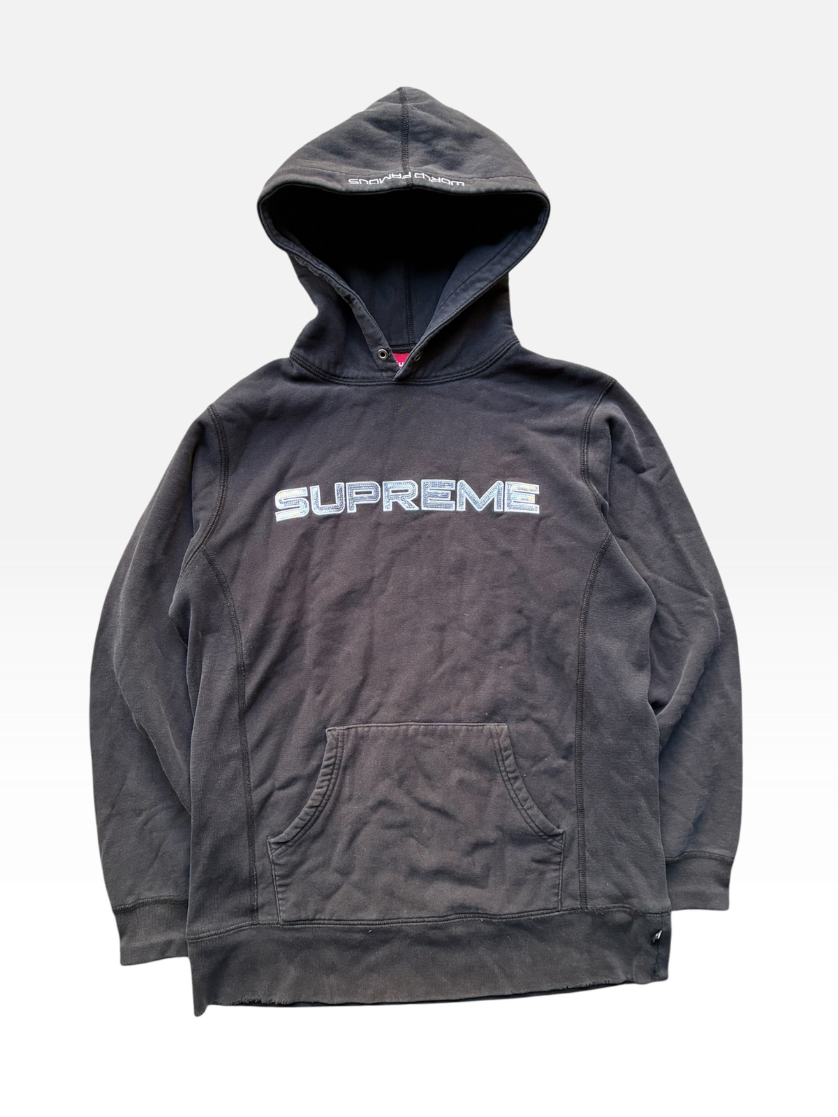 Supreme “SEQUIN LOGO” Hooded Hoodie (M)