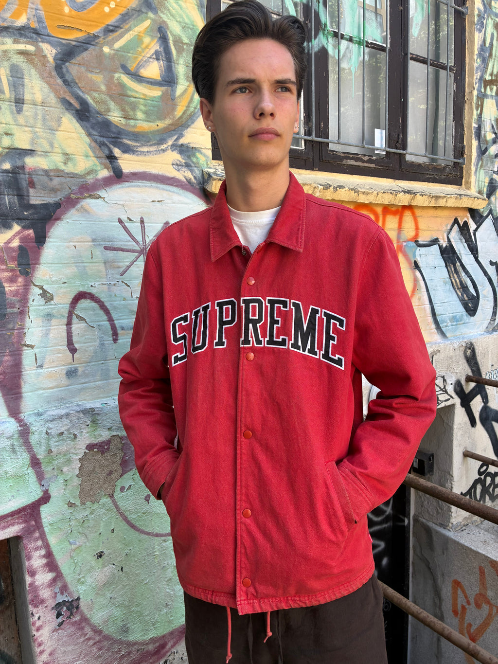Supreme “DENIM ARC LOGO FW13” Jakke (XL)