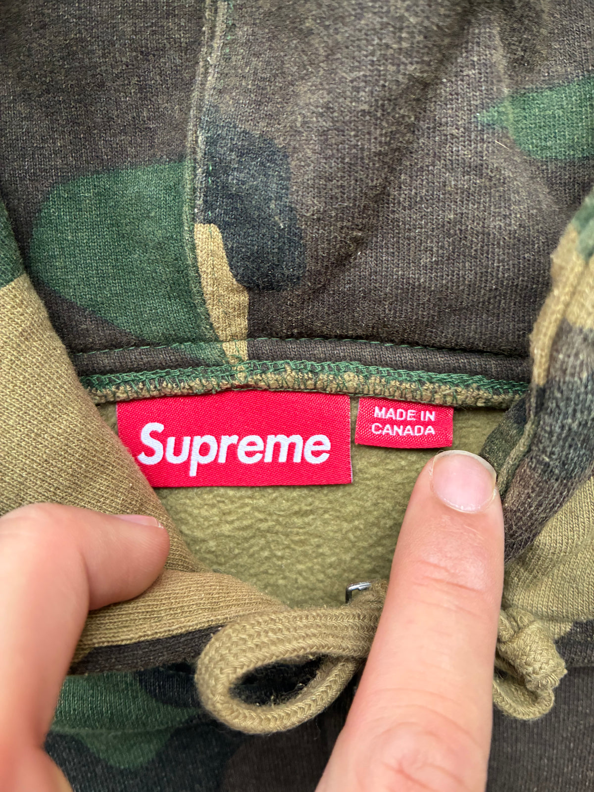 Supreme “COLLEGIATE APPLIQUÉ CAMO” Zip Up hoodie (L)
