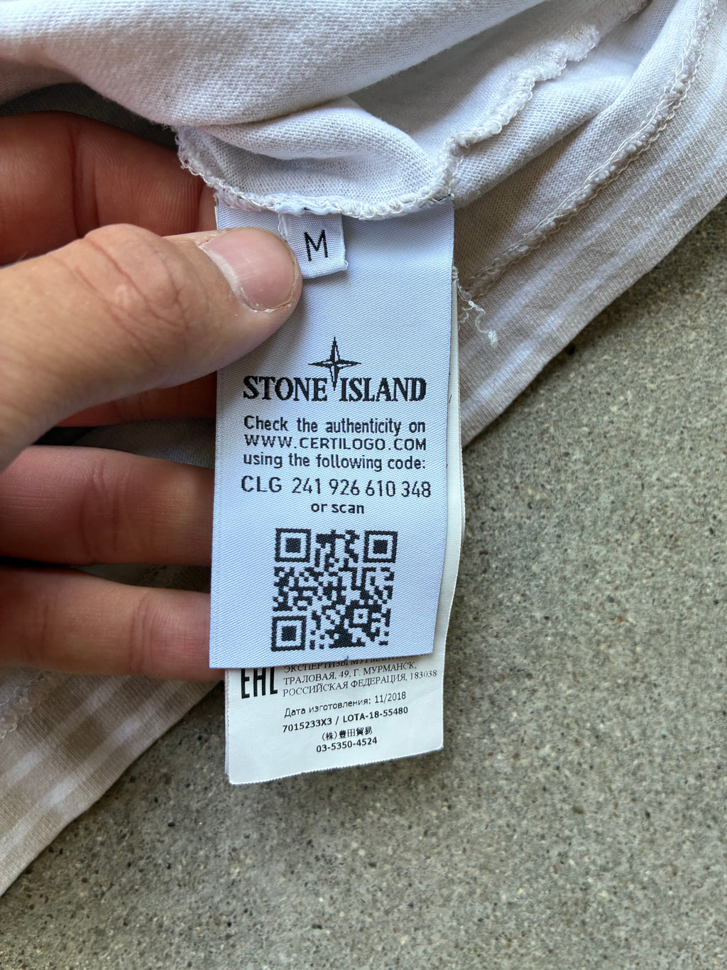 Stone Island “STRIPED MARINA” Tee (M)