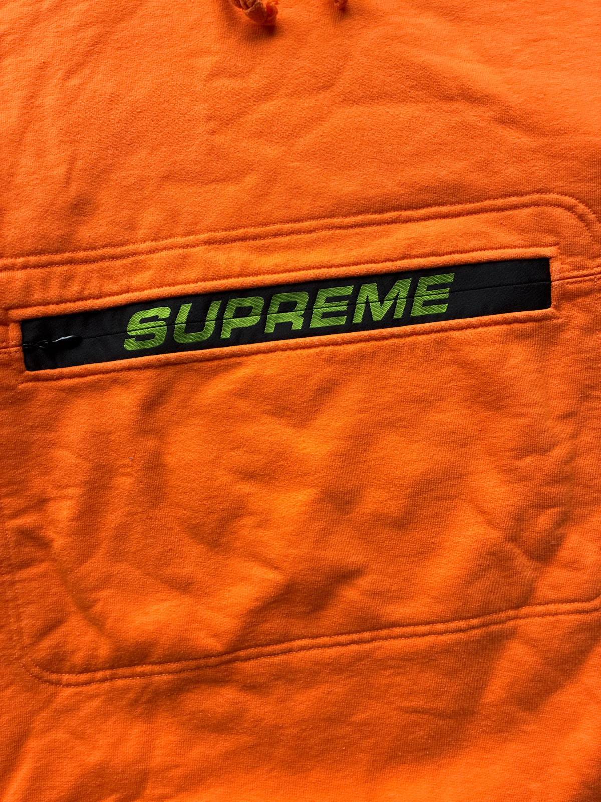 Orange Supreme “ZIP POUCH HOODED” Hoodie (L)