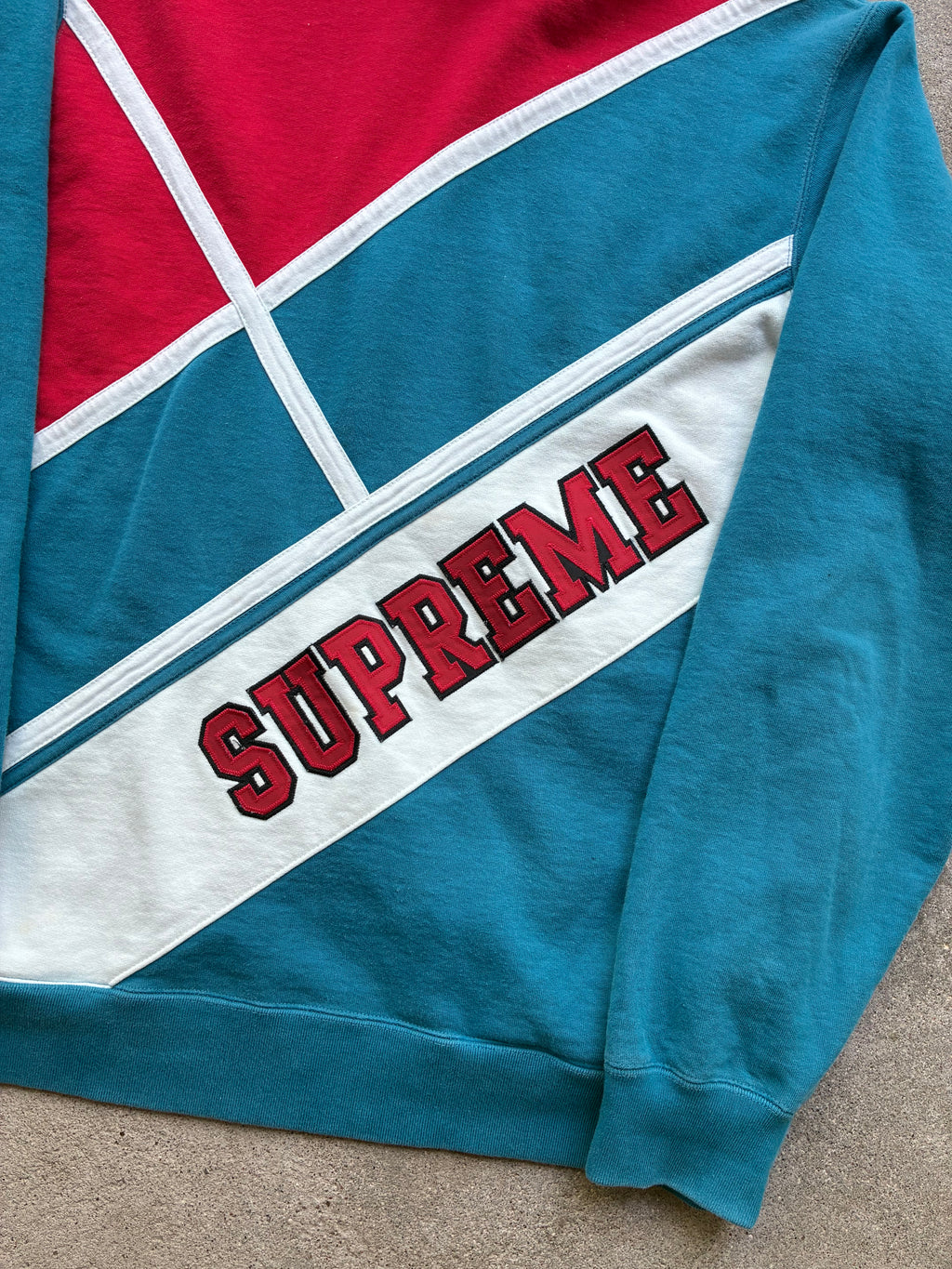 Supreme “DIAGIONAL” Hooded Sweatshirt (L)