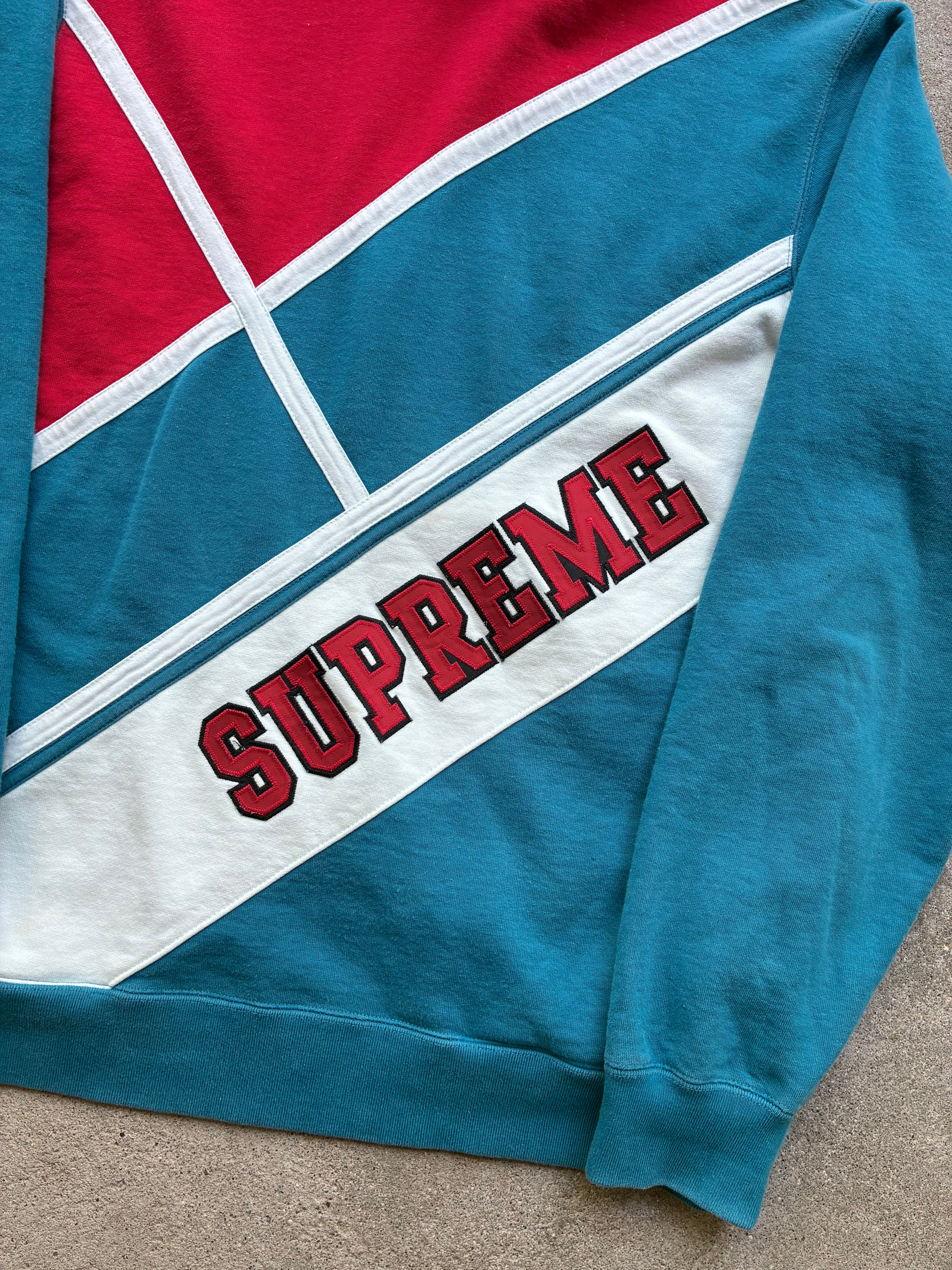 Supreme “DIAGIONAL” Hooded Sweatshirt (L)