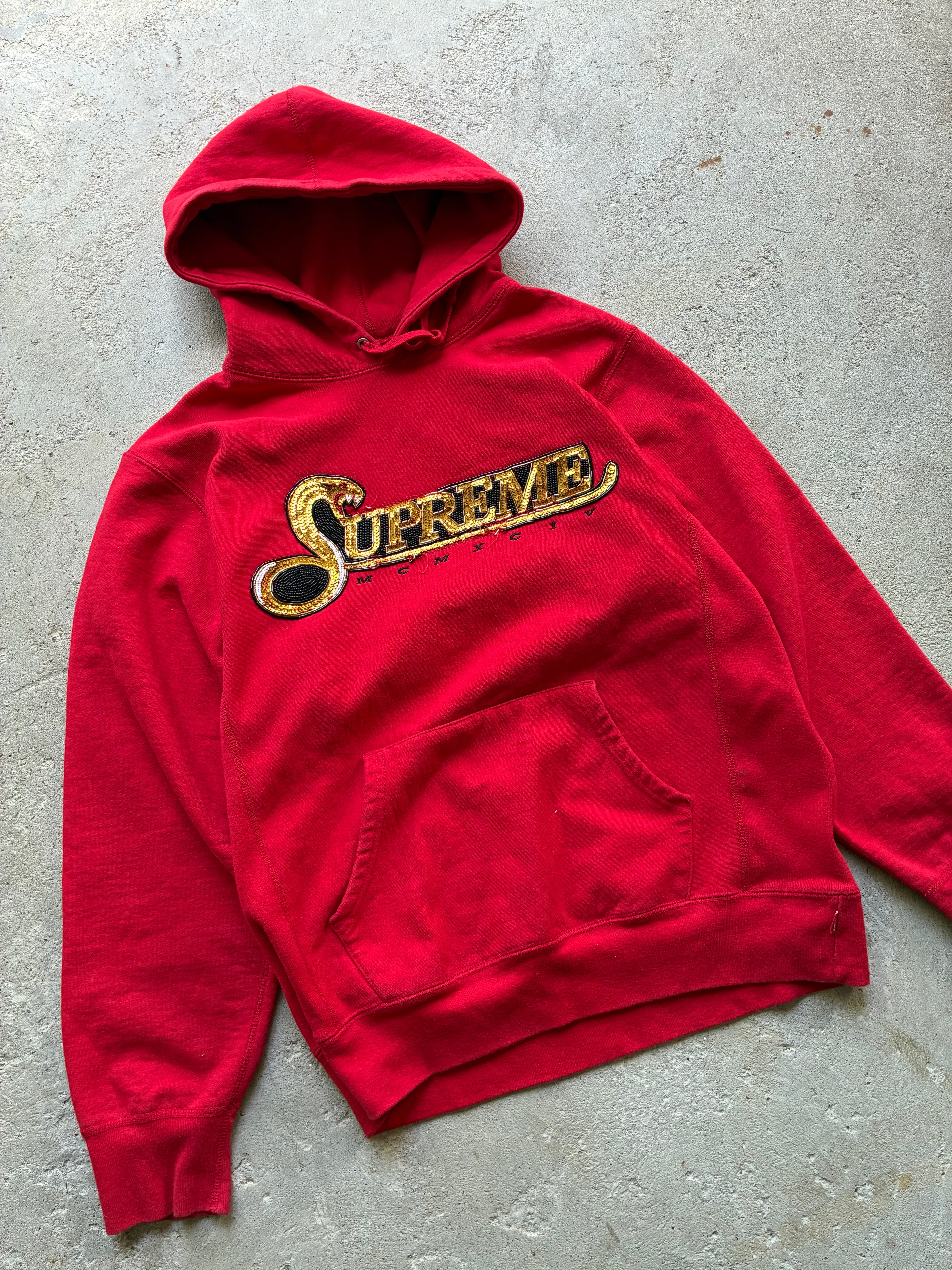 Supreme “SEQUIN VIPER” Hoodie (L)