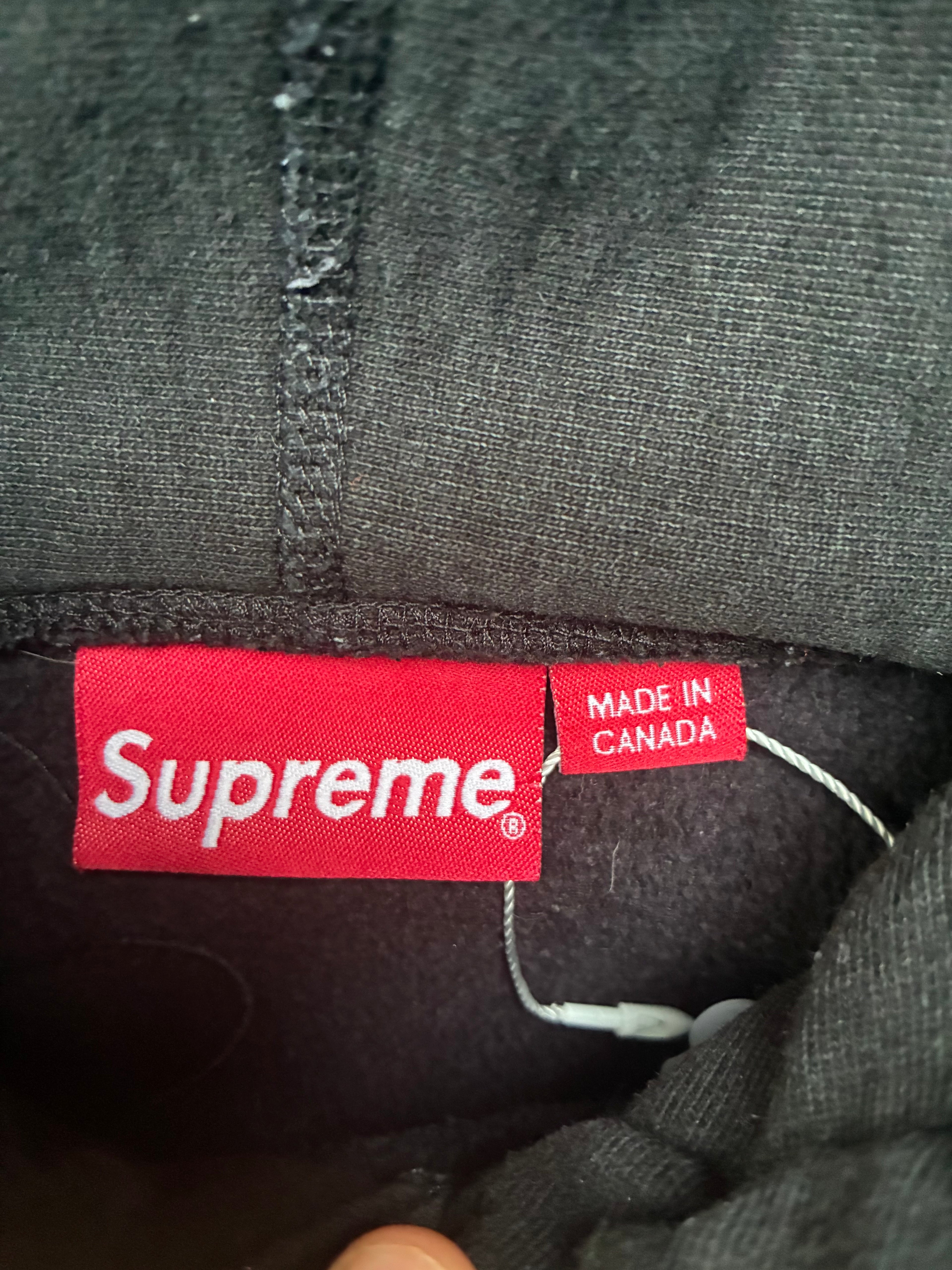 Supreme box logo “FW23 black” hoodie (M)