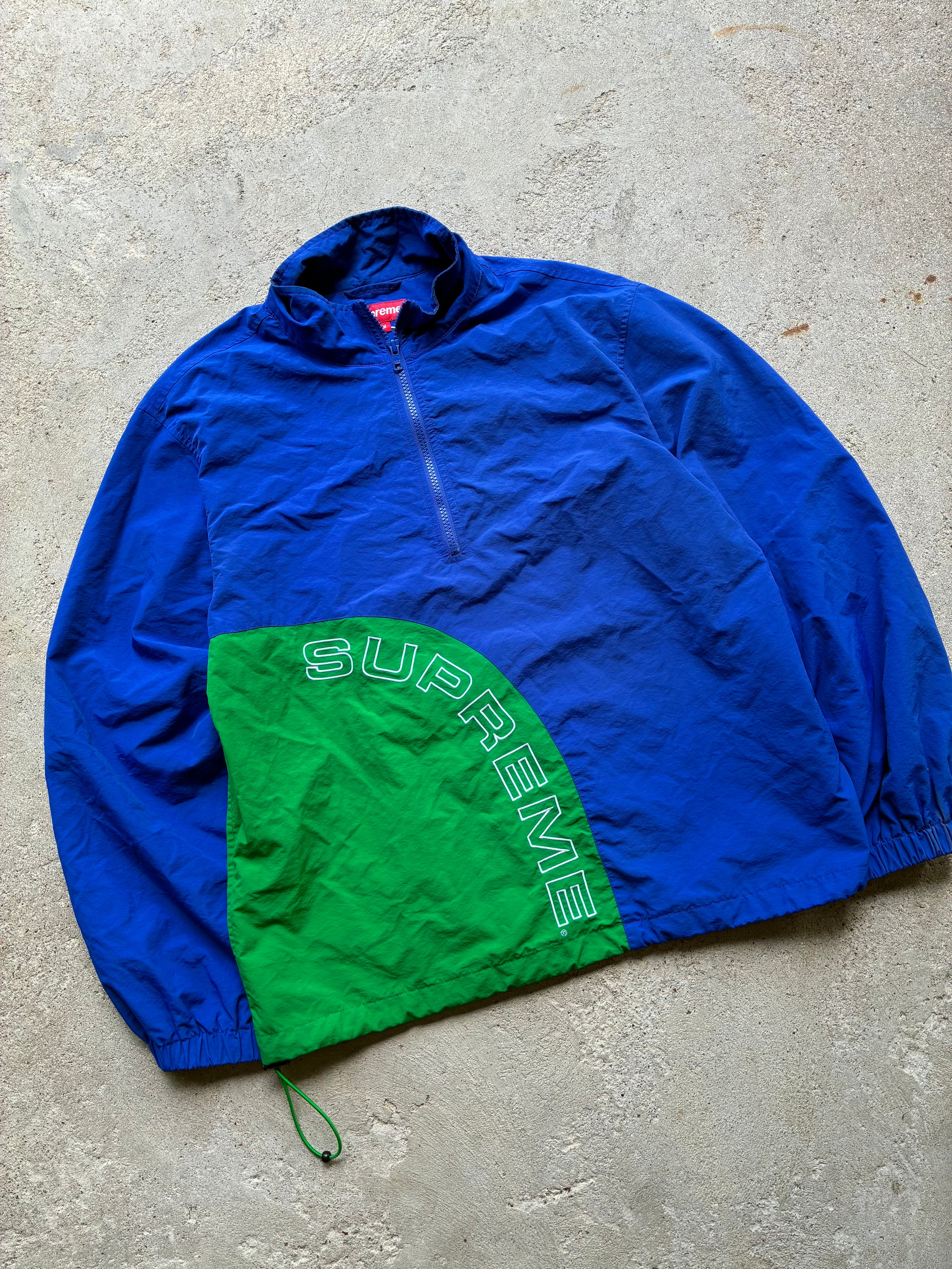 Supreme “CORNER ARC SS18” Half Zip Pullover (M)