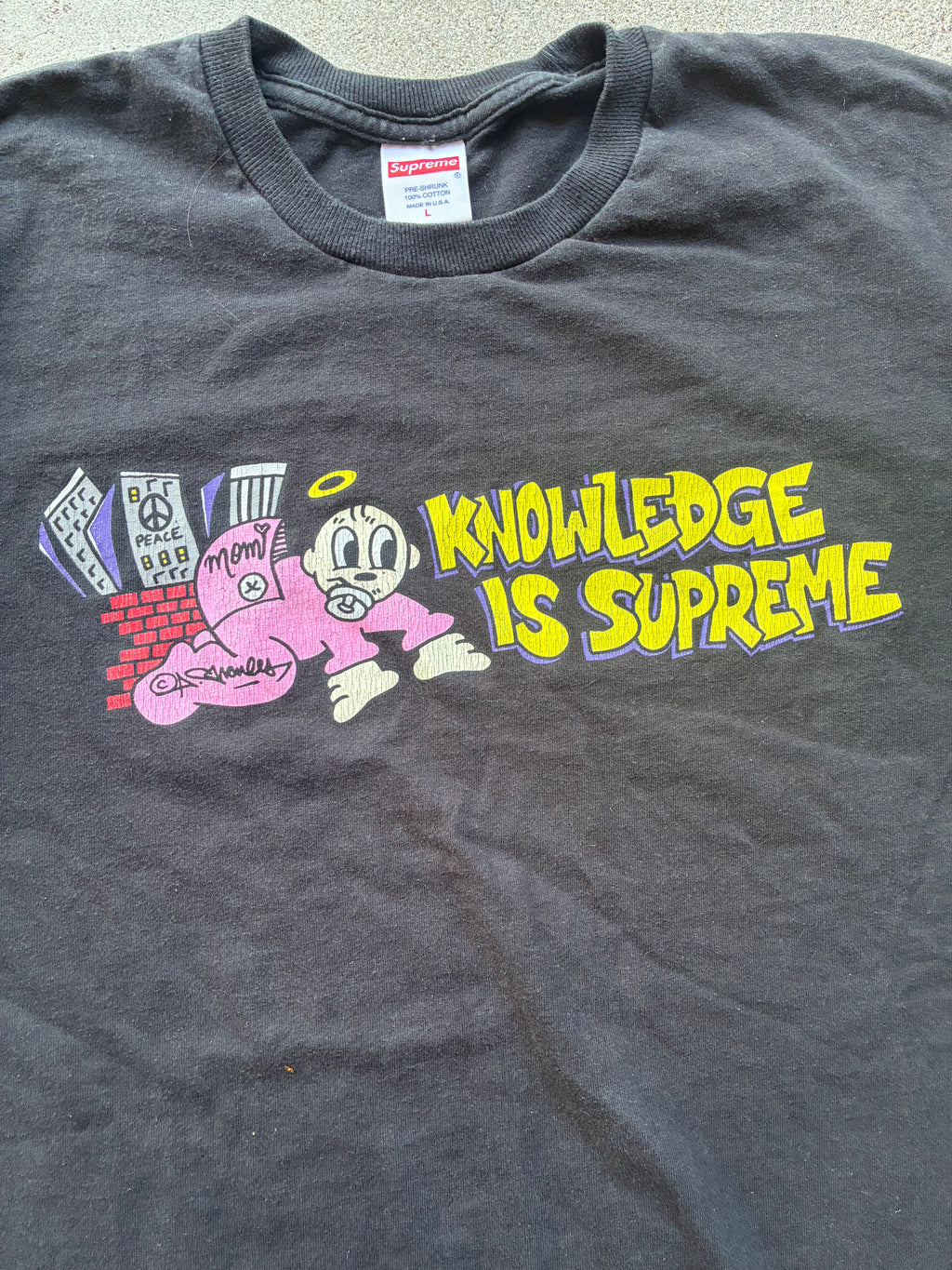 Supreme “KNOWLEDGE IS SUPREME” Tee (L)