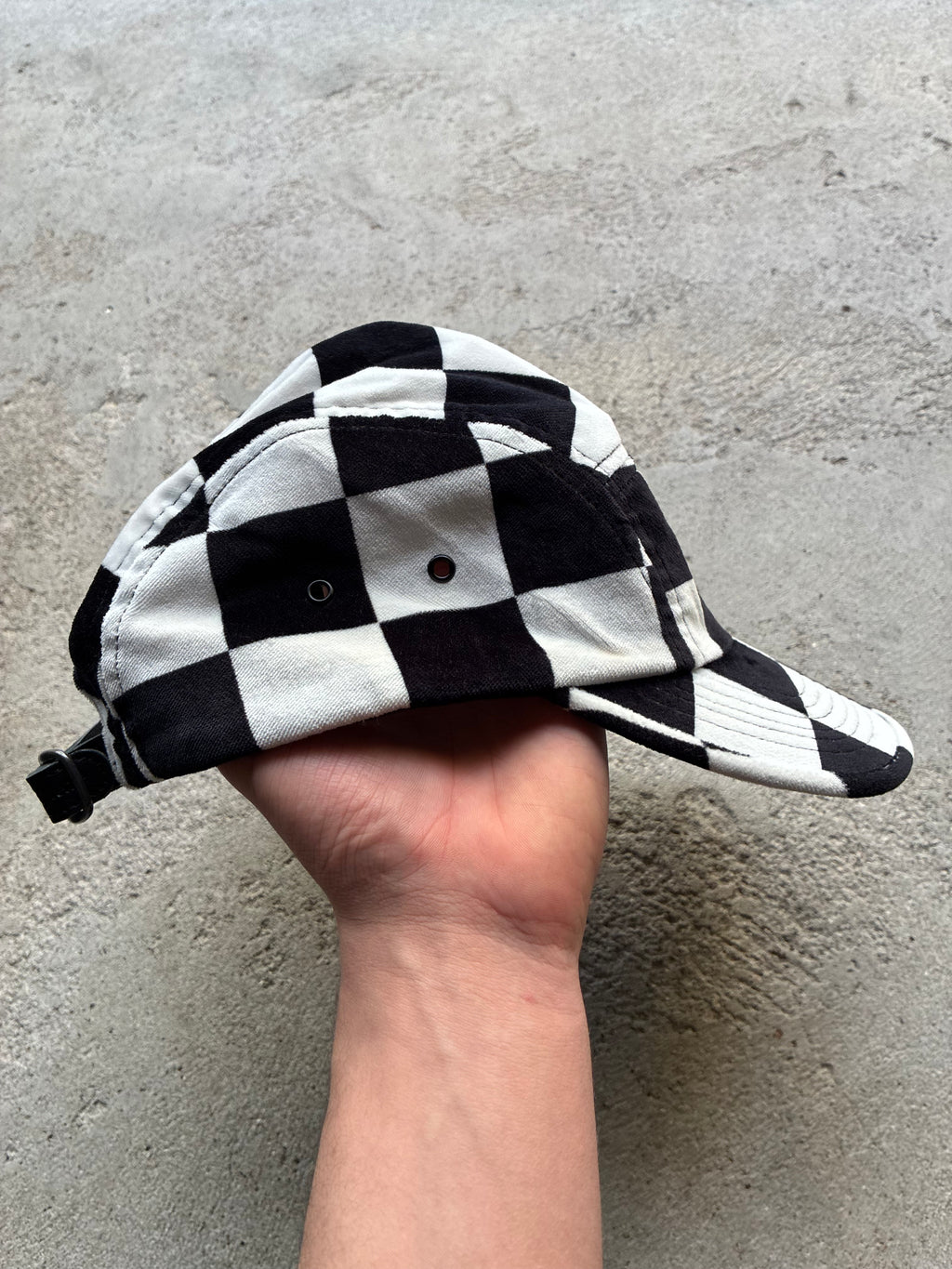 Supreme “VELVET CHECKBOARD FW20” Camp Cap (Adjustable)
