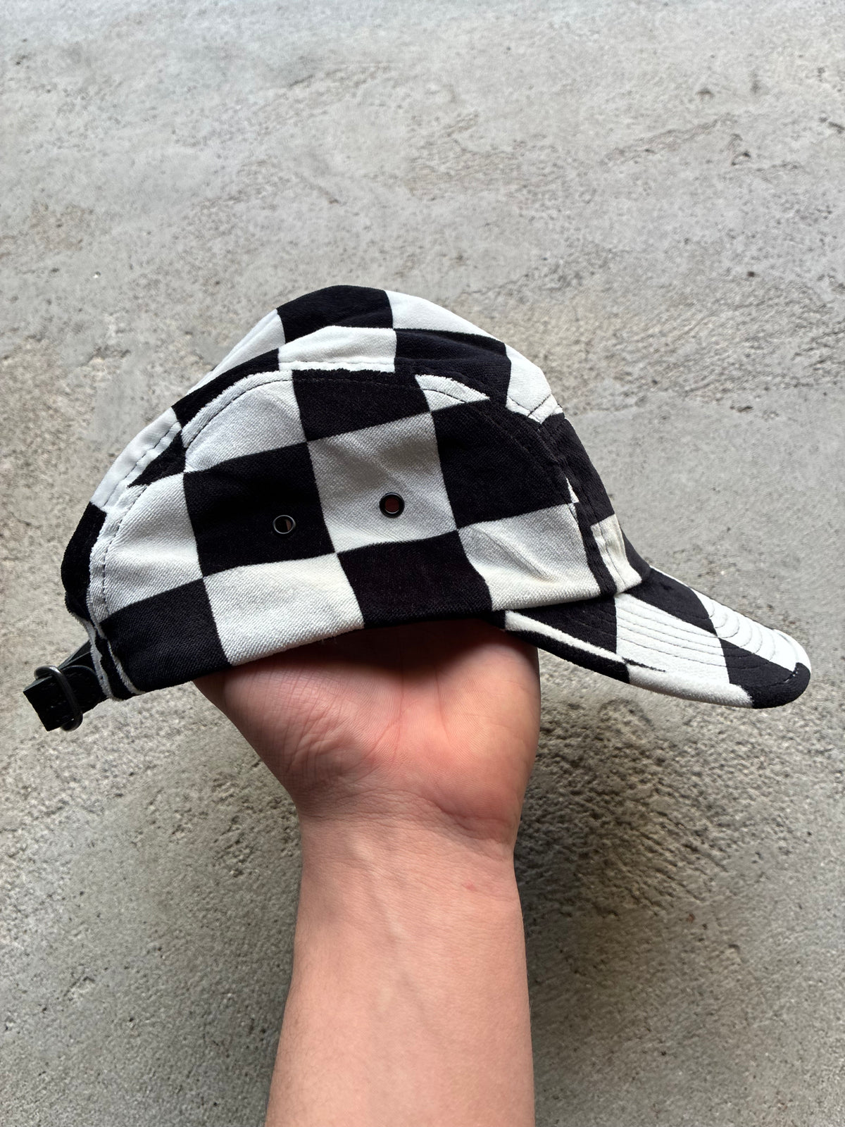 Supreme “VELVET CHECKBOARD FW20” Camp Cap (Adjustable)