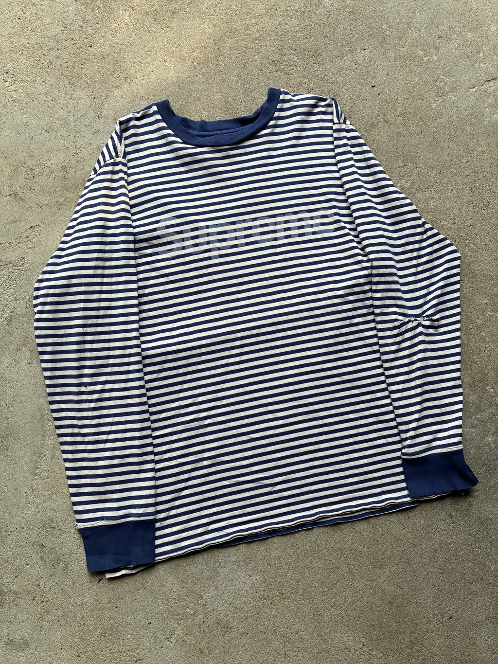 Supreme “STRIPED LOGO” Long Sleeve (M)