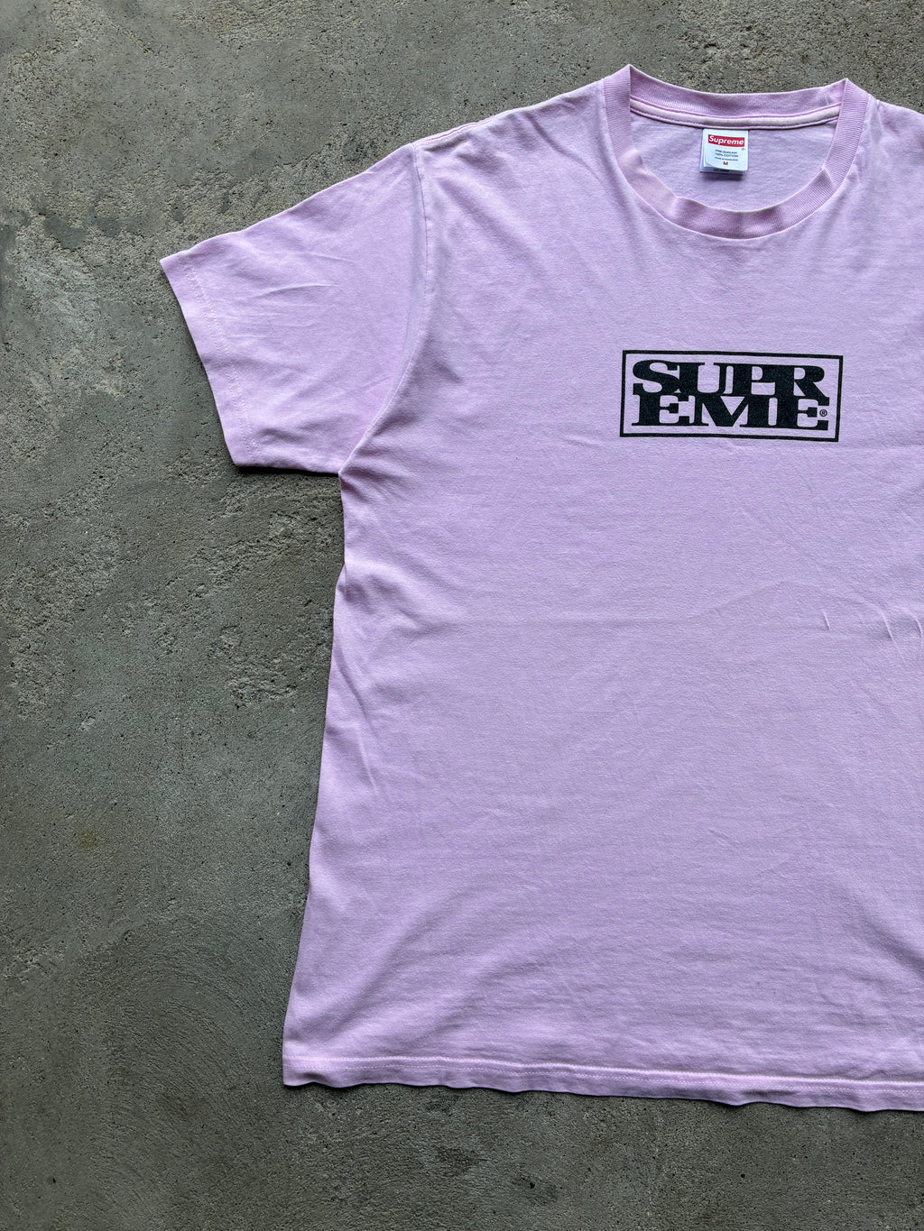 Supreme “CONNECT LIGHT PINK FW24” tee (M)