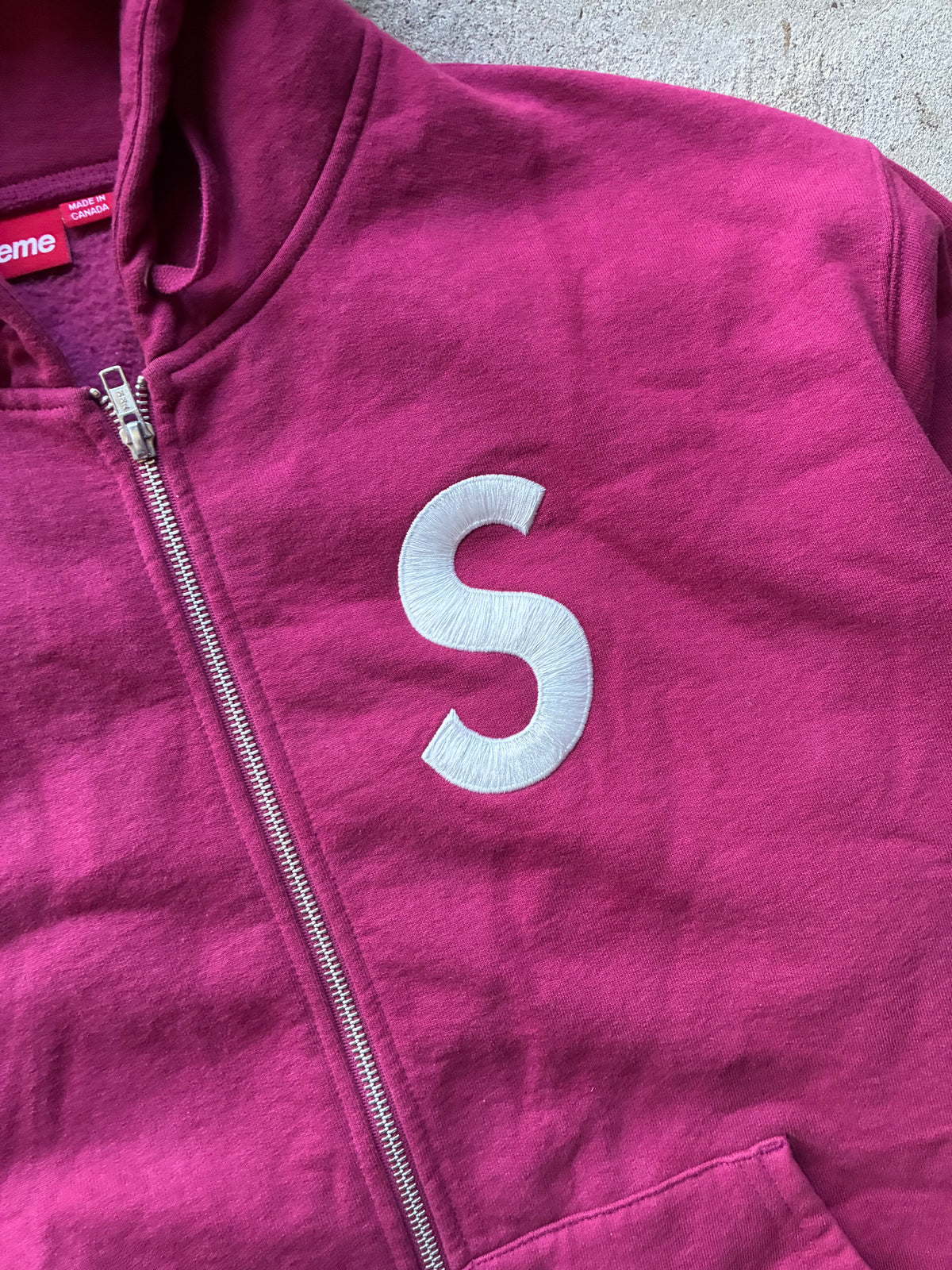 Supreme “S LOGO” Zip Up Hoodie (L)