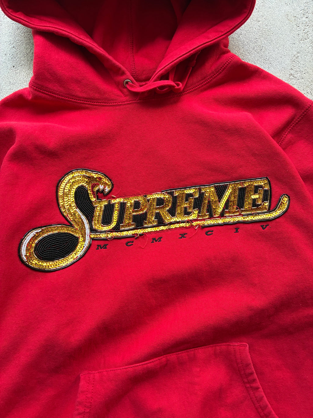 Supreme “SEQUIN VIPER” Hoodie (L)