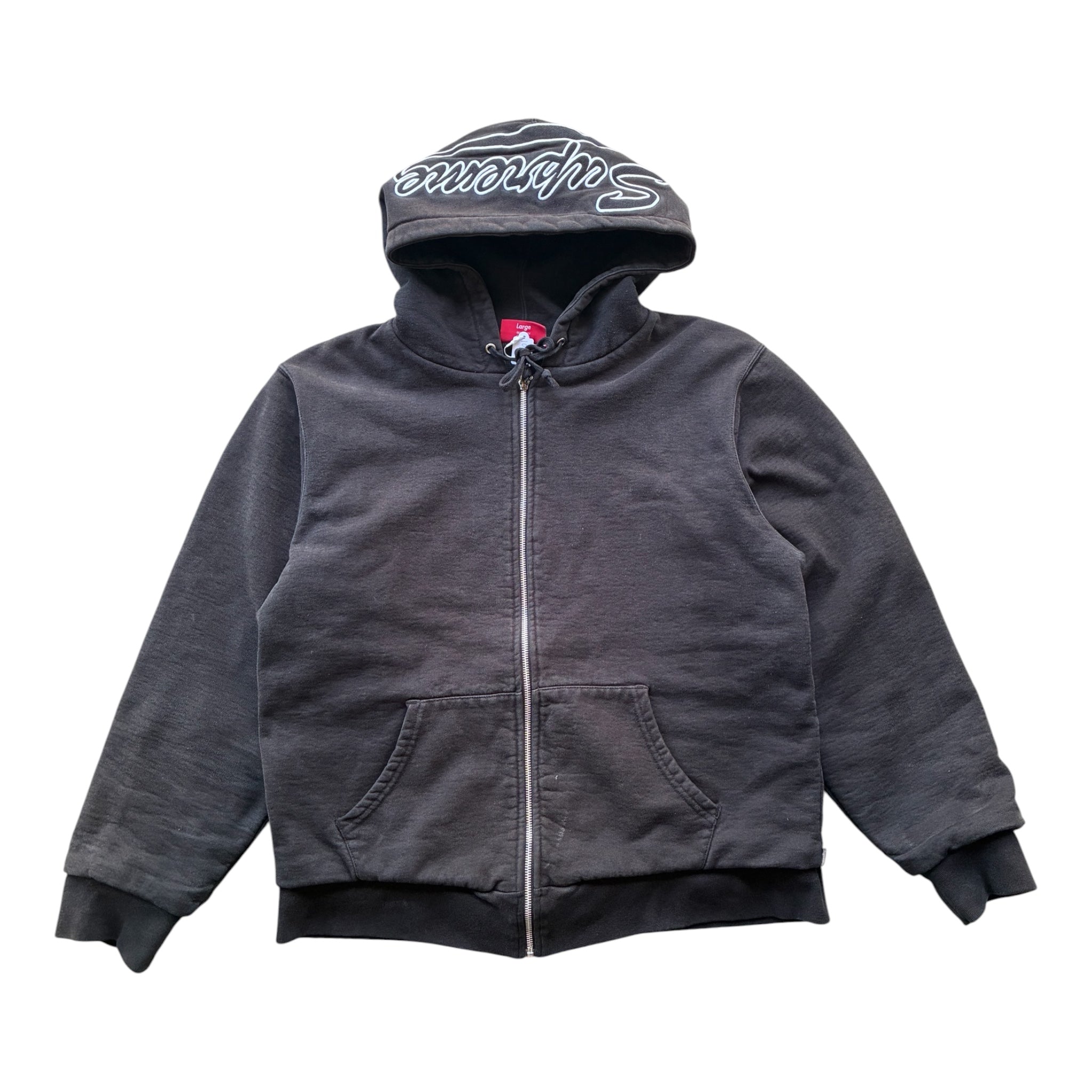 Supreme “THERMAL LOGO” Zip Up hoodie (L)