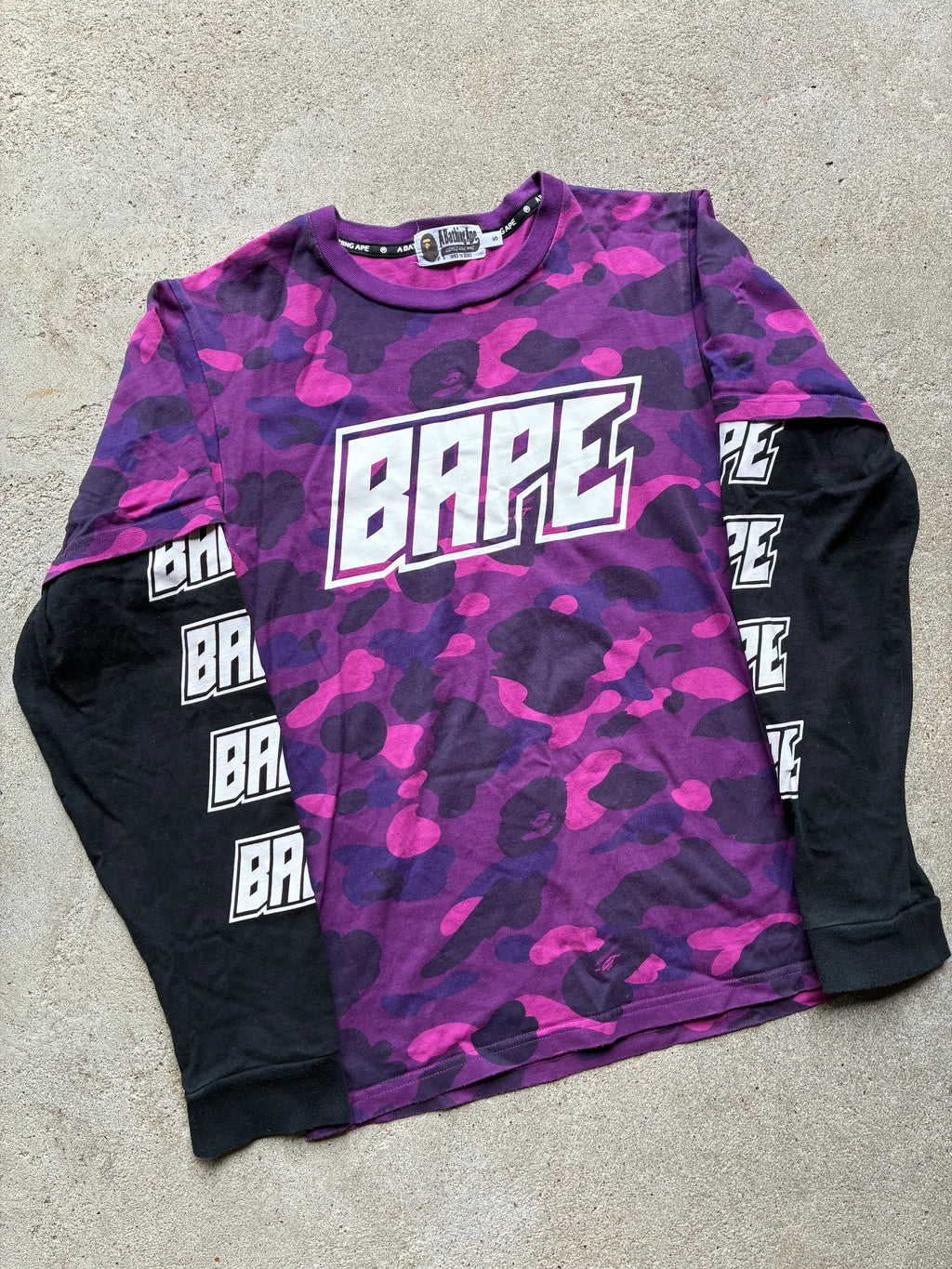 Bape “COLOR CAMO LAYERED” Long Sleeve (S)