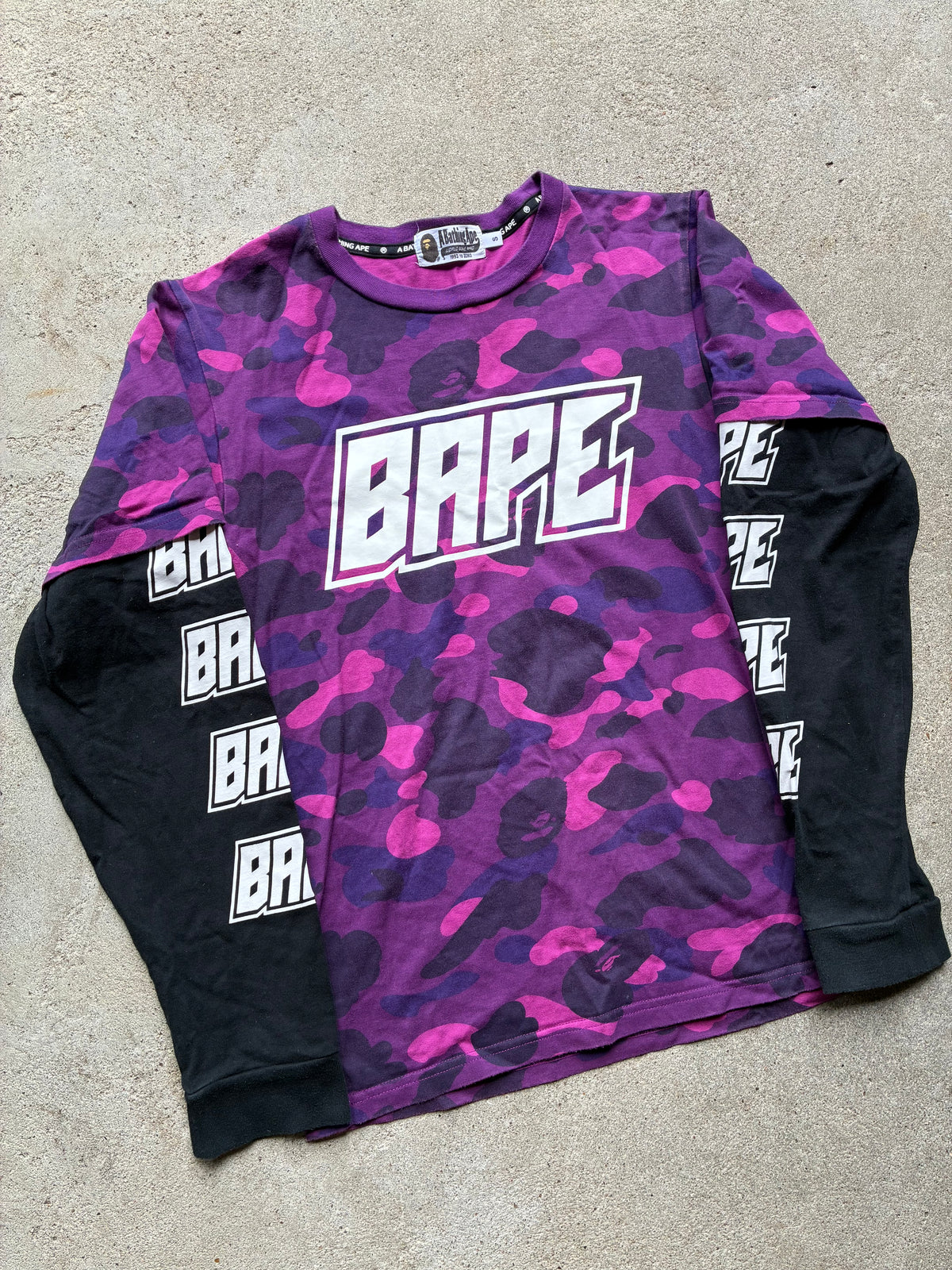 Bape “COLOR CAMO LAYERED” Long Sleeve (S)