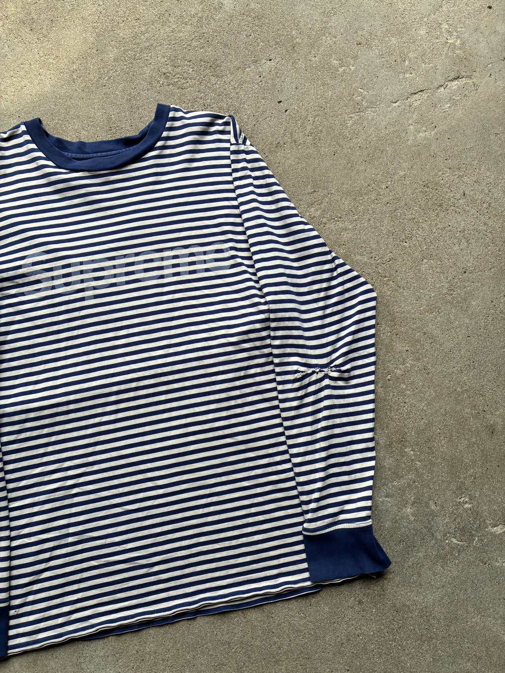 Supreme “STRIPED LOGO” Long Sleeve (M)