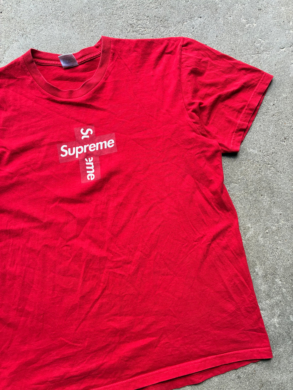 Supreme “CROSS BOX LOGO” Tee (L)