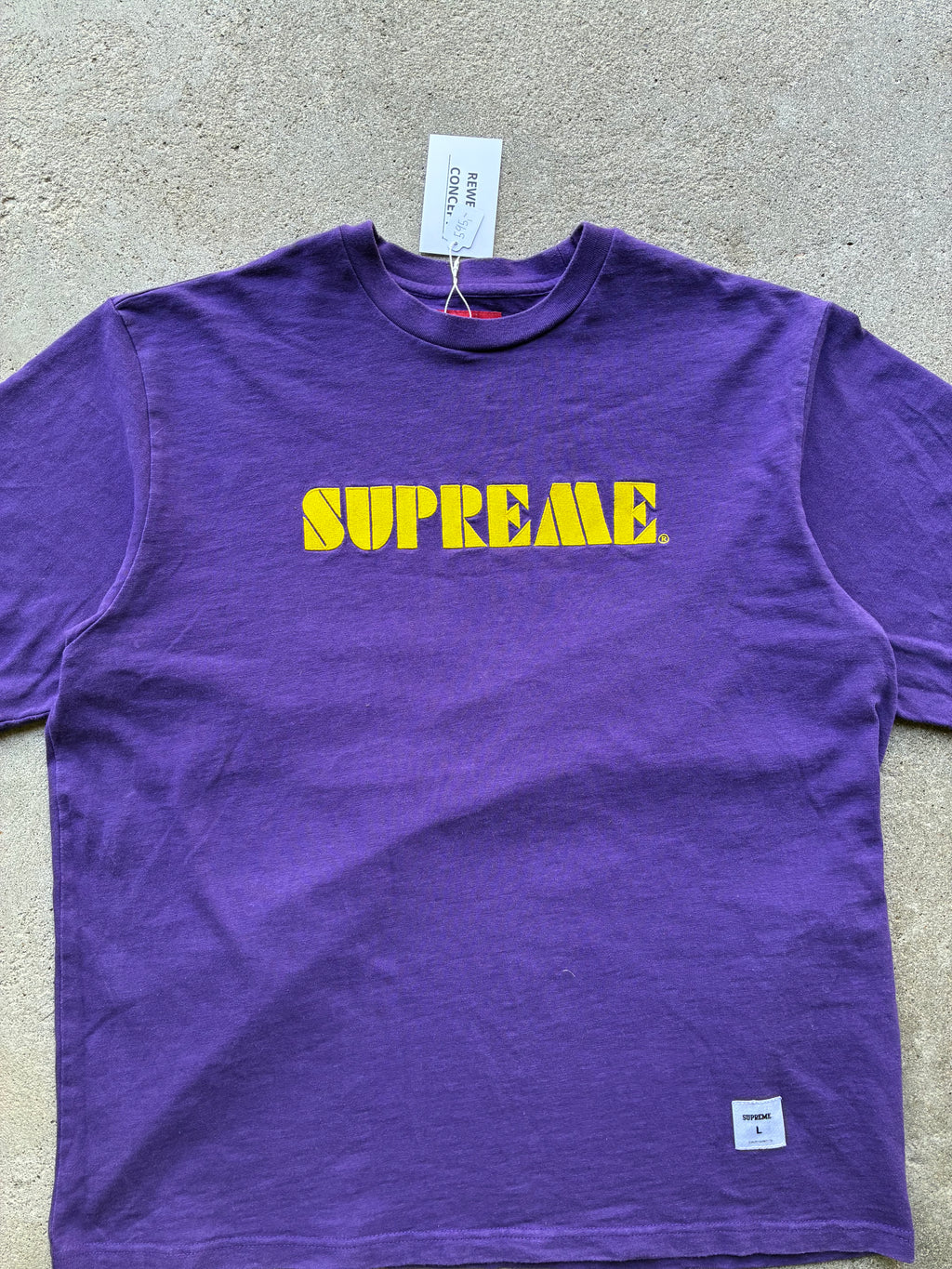 Supreme “STENCIL EMBROIDERED SS24” Tee (L)
