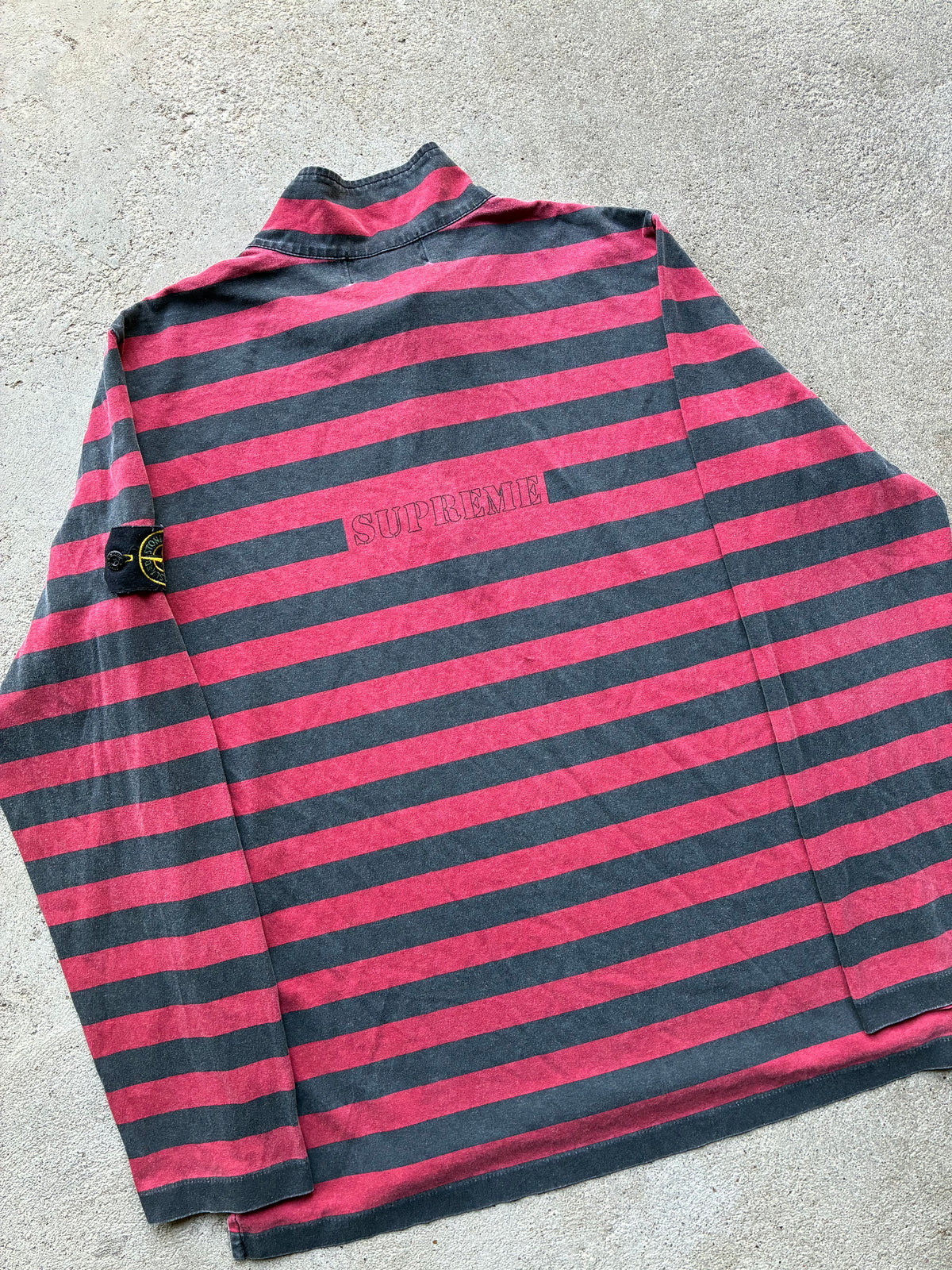 Supreme x Stone island Zip Up Long sleeve polo (M)