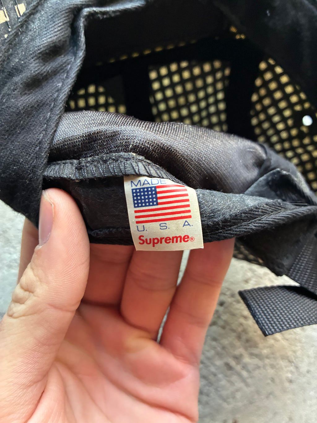 Supreme “GRID CAMO” Camp Cap (Adjustable)