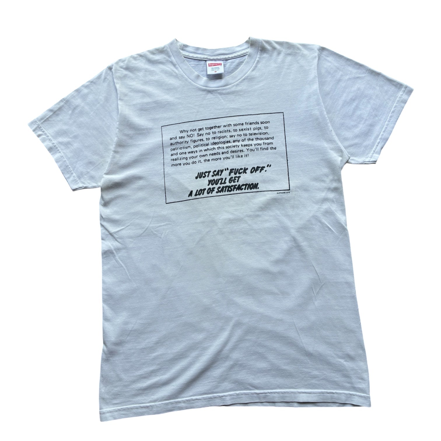 Supreme “JUST SAY NO” tee (M)