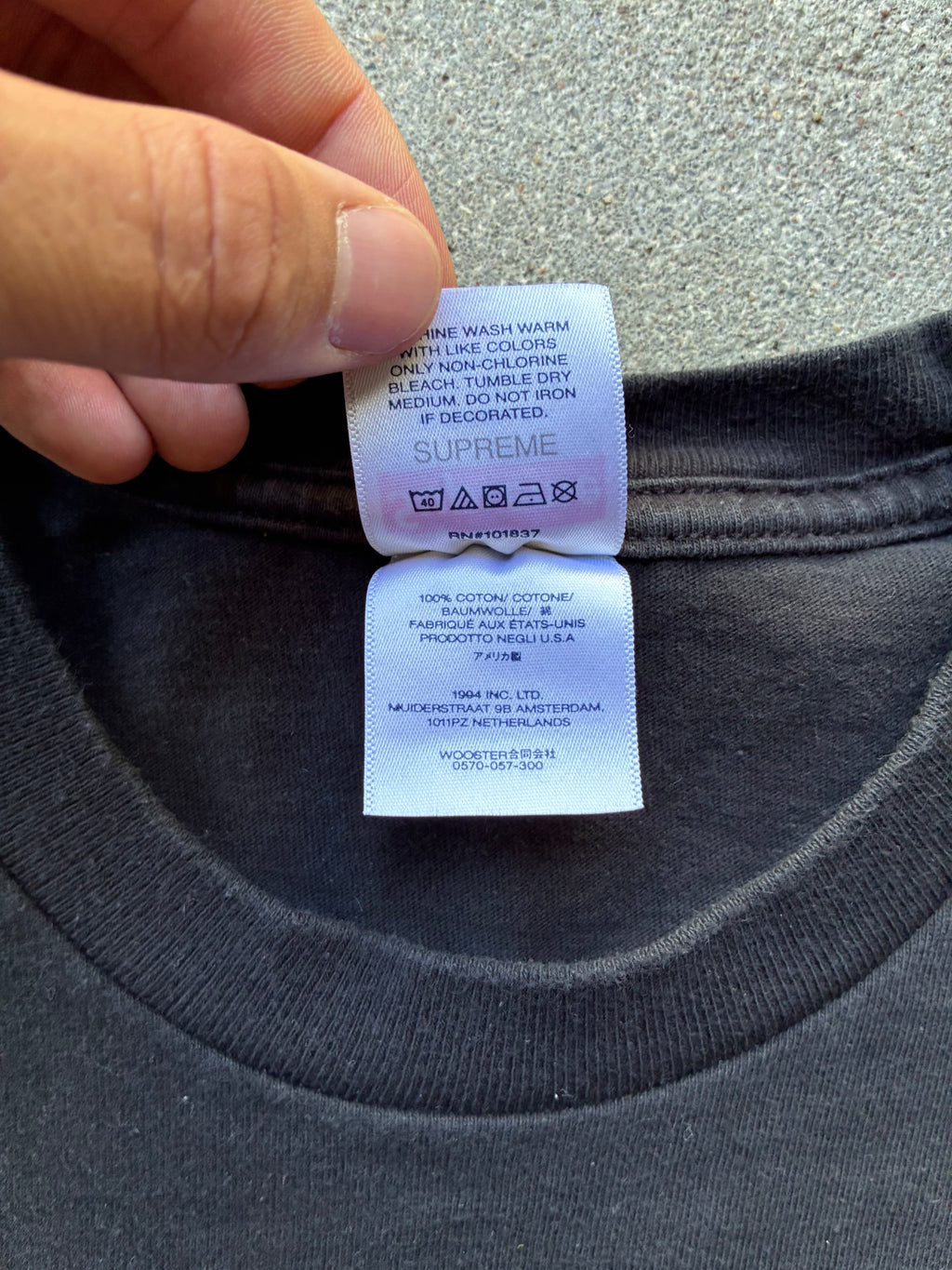 Supreme “CAMO BLACK FW23” Box Logo Tee (XL)
