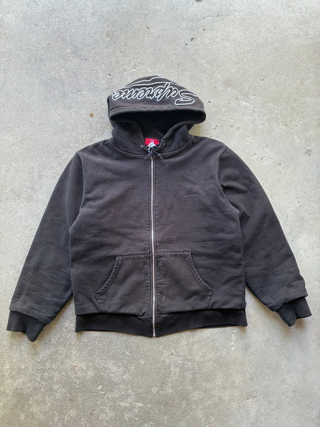 Supreme “THERMAL LOGO” Zip Up hoodie (L)