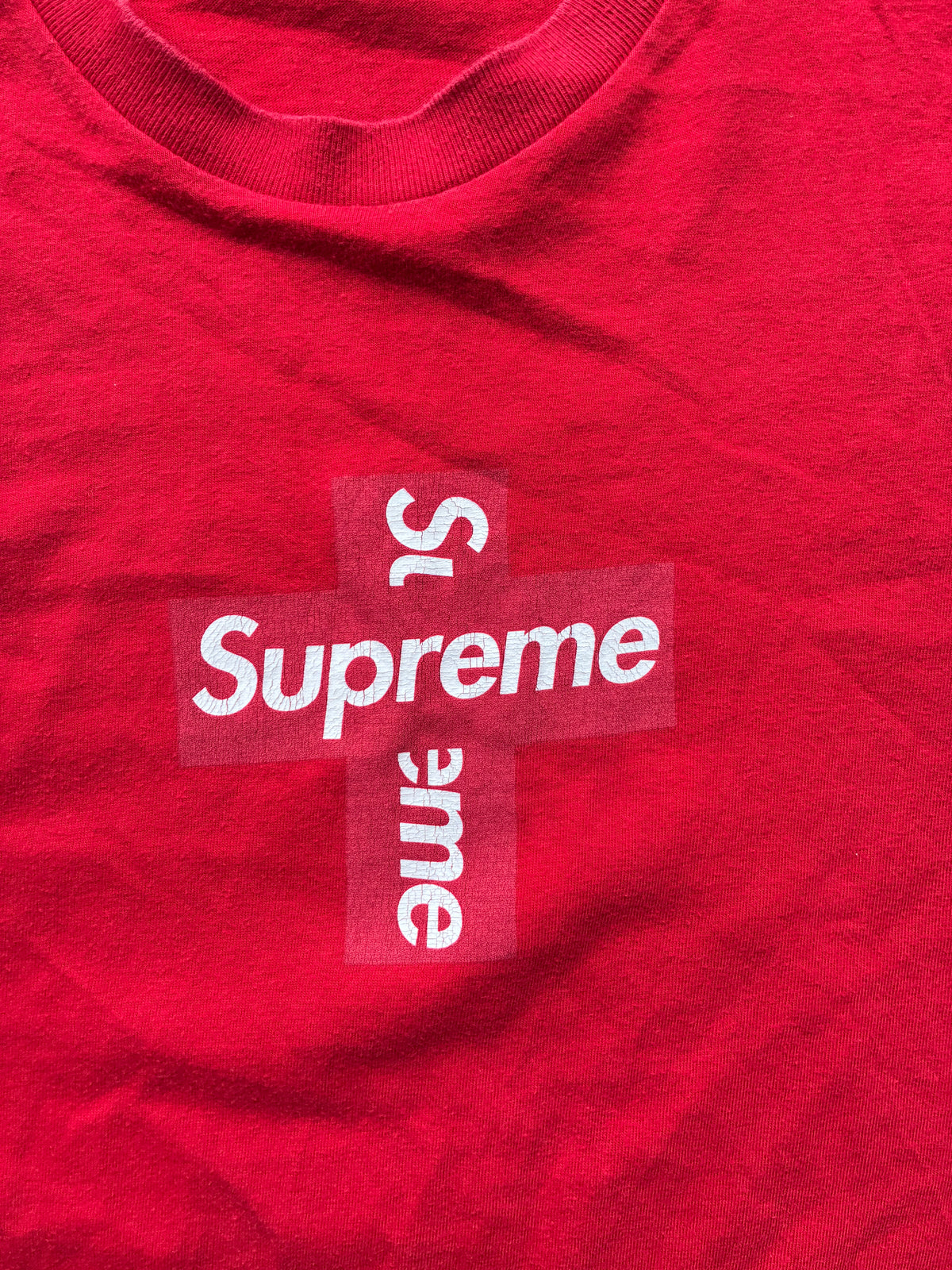 Supreme “CROSS BOX LOGO” Tee (L)