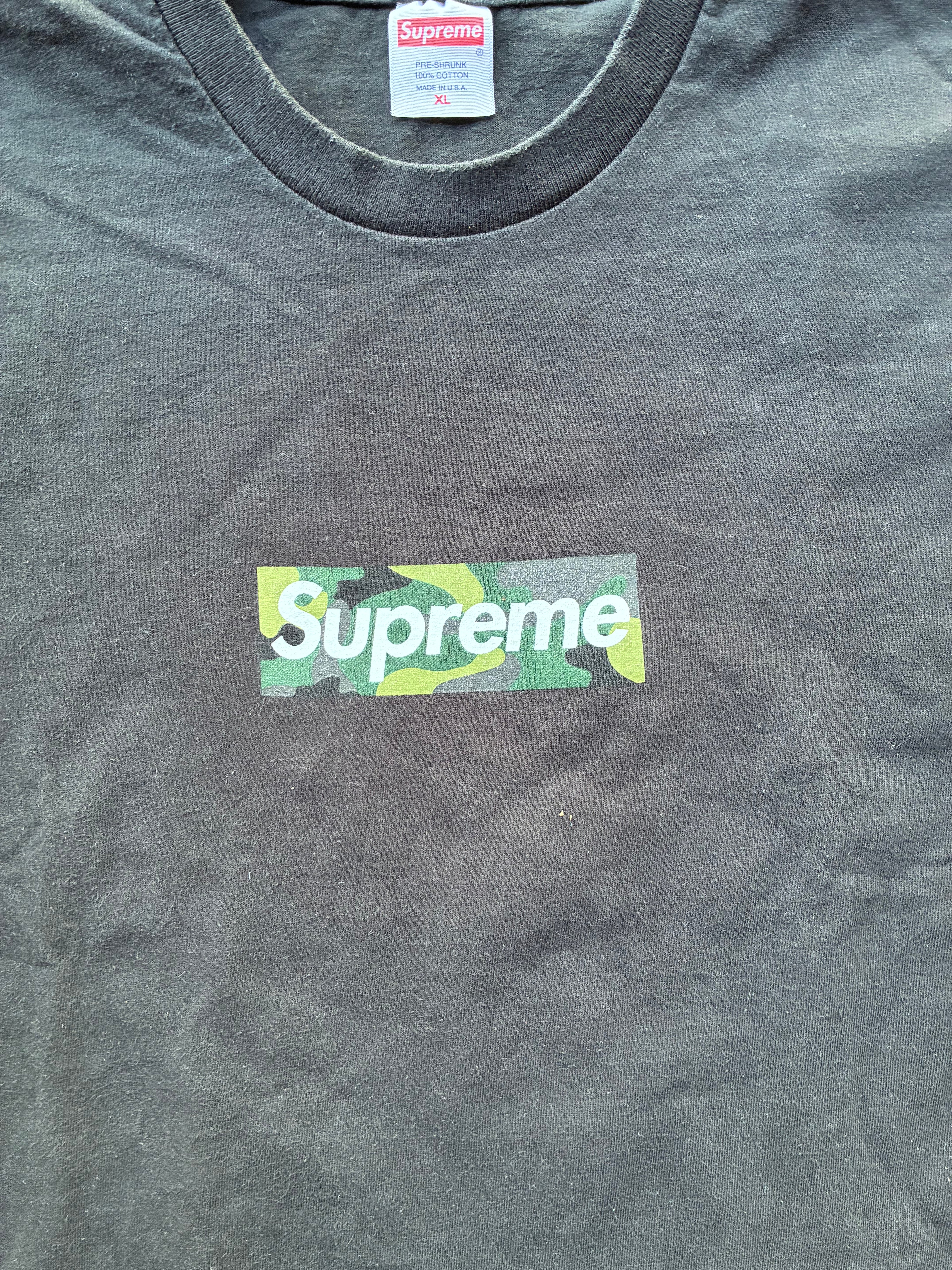 Supreme “CAMO BLACK FW23” Box Logo Tee (XL)