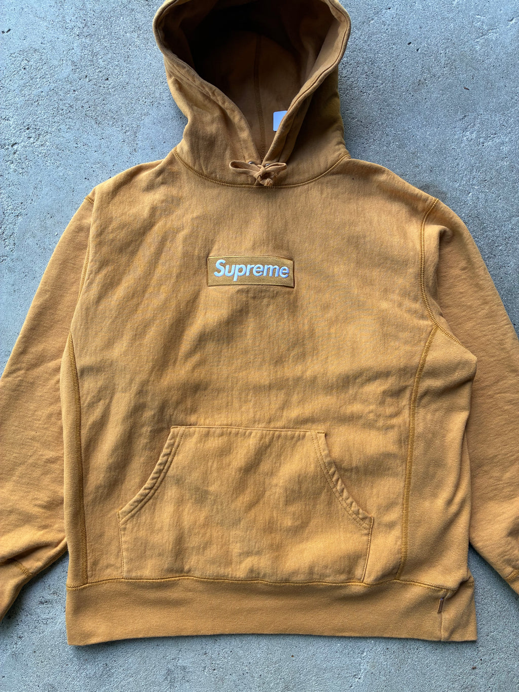 Supreme box logo “MUSTARD FW21” Hoodie (M)
