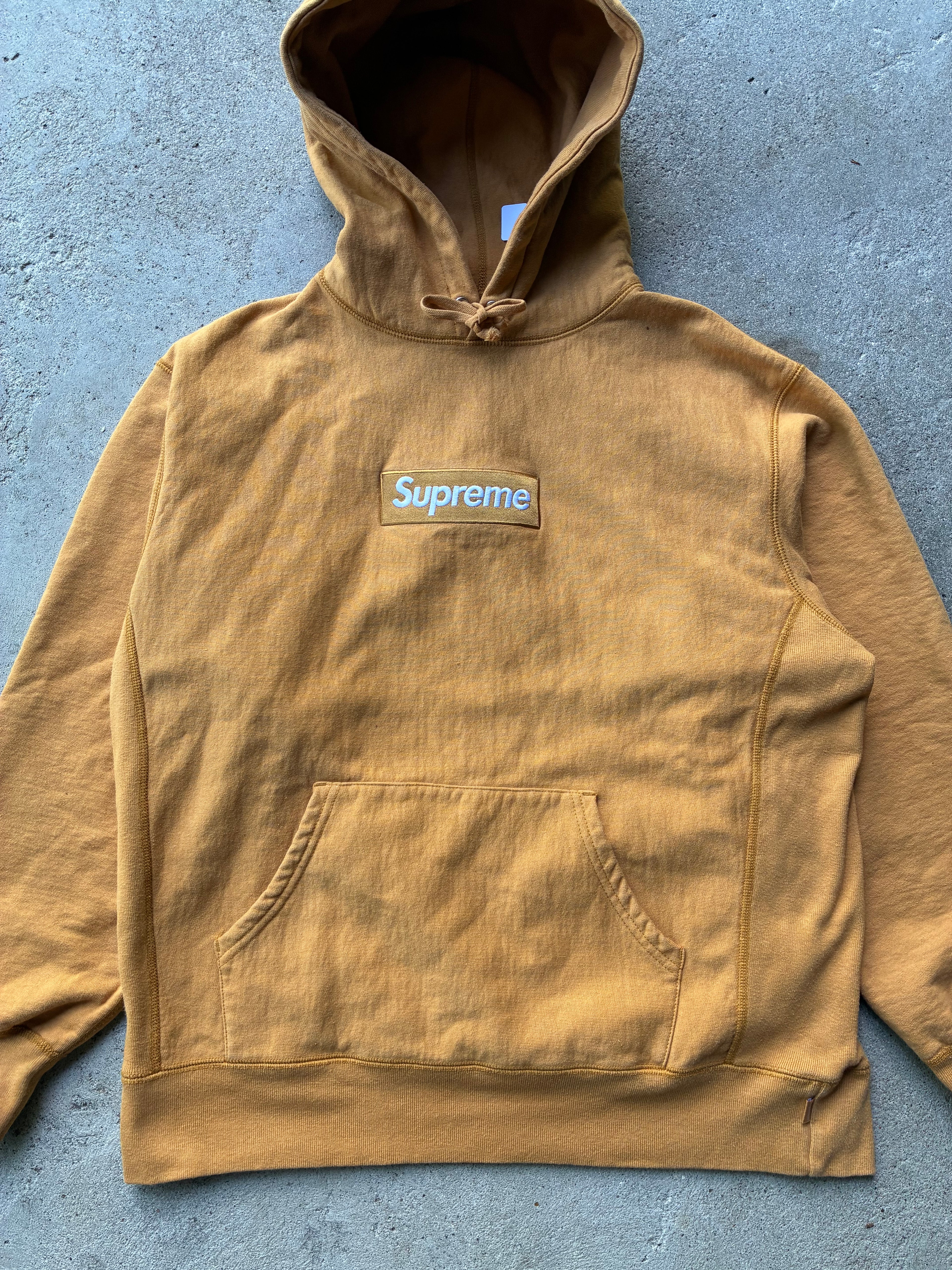 Supreme box logo “MUSTARD FW21” Hoodie (M)