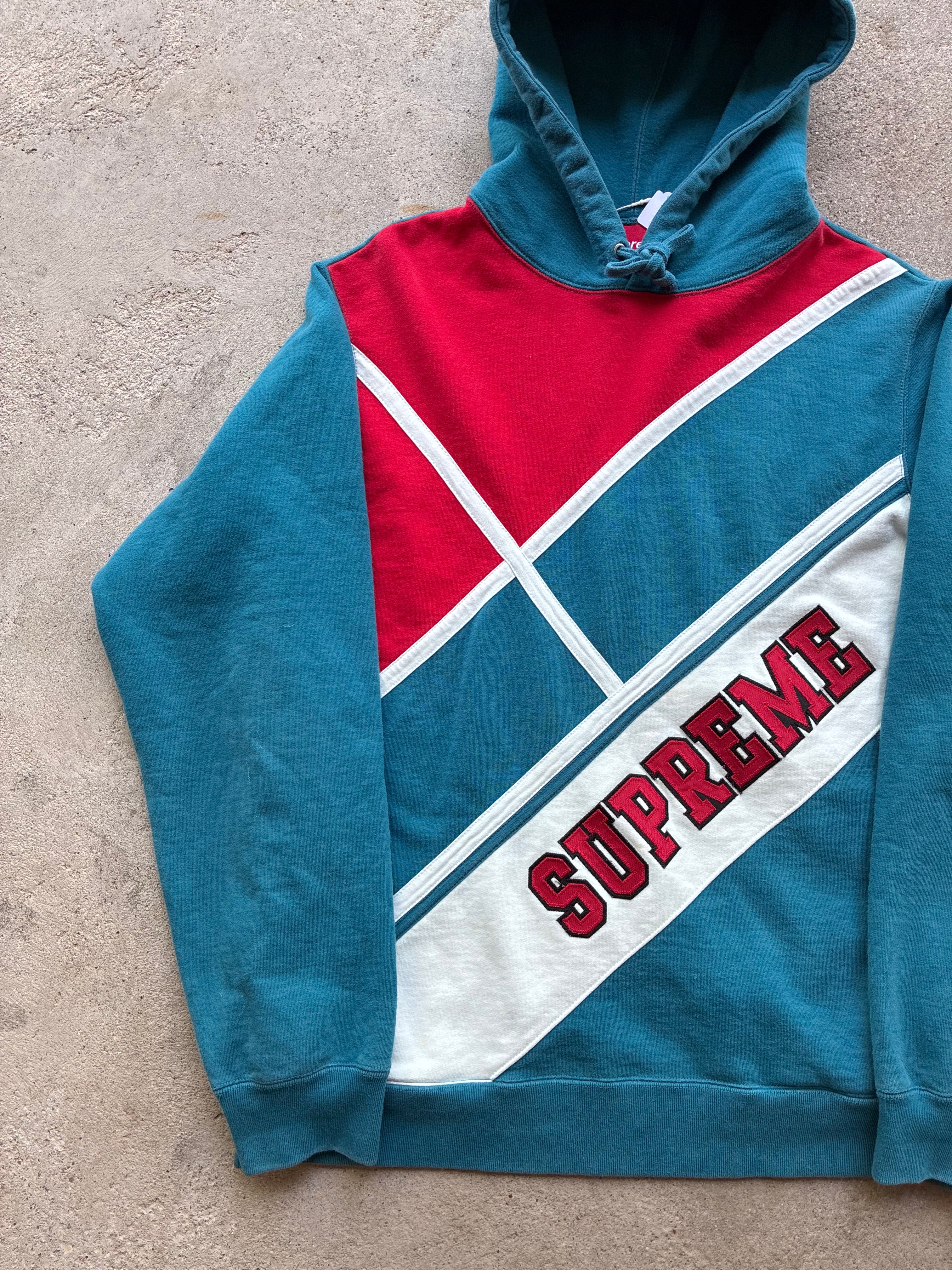 Supreme “DIAGIONAL” Hooded Sweatshirt (L)