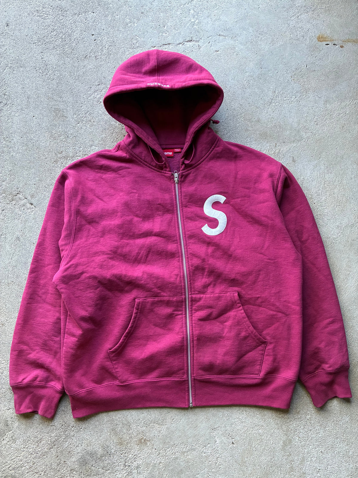 Supreme “S LOGO” Zip Up Hoodie (L)