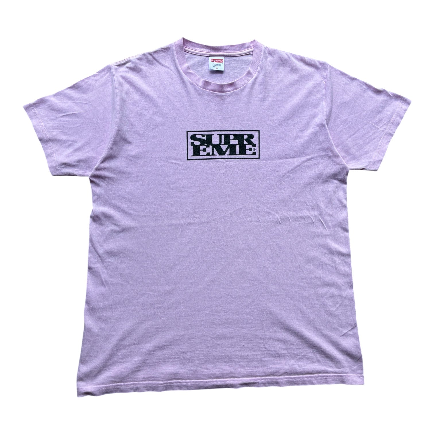 Supreme “CONNECT LIGHT PINK FW24” tee (M)