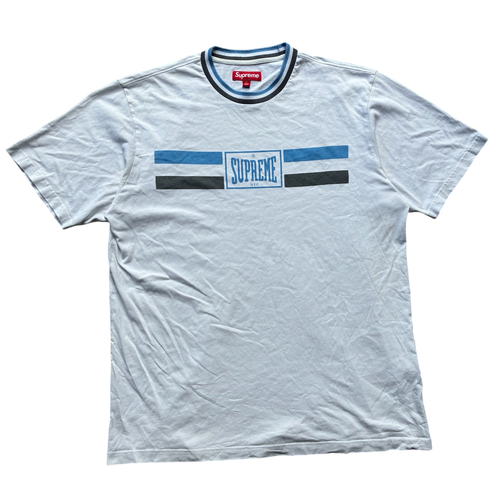 Supreme “WARM UP STRIPE SS24” Tee (L)