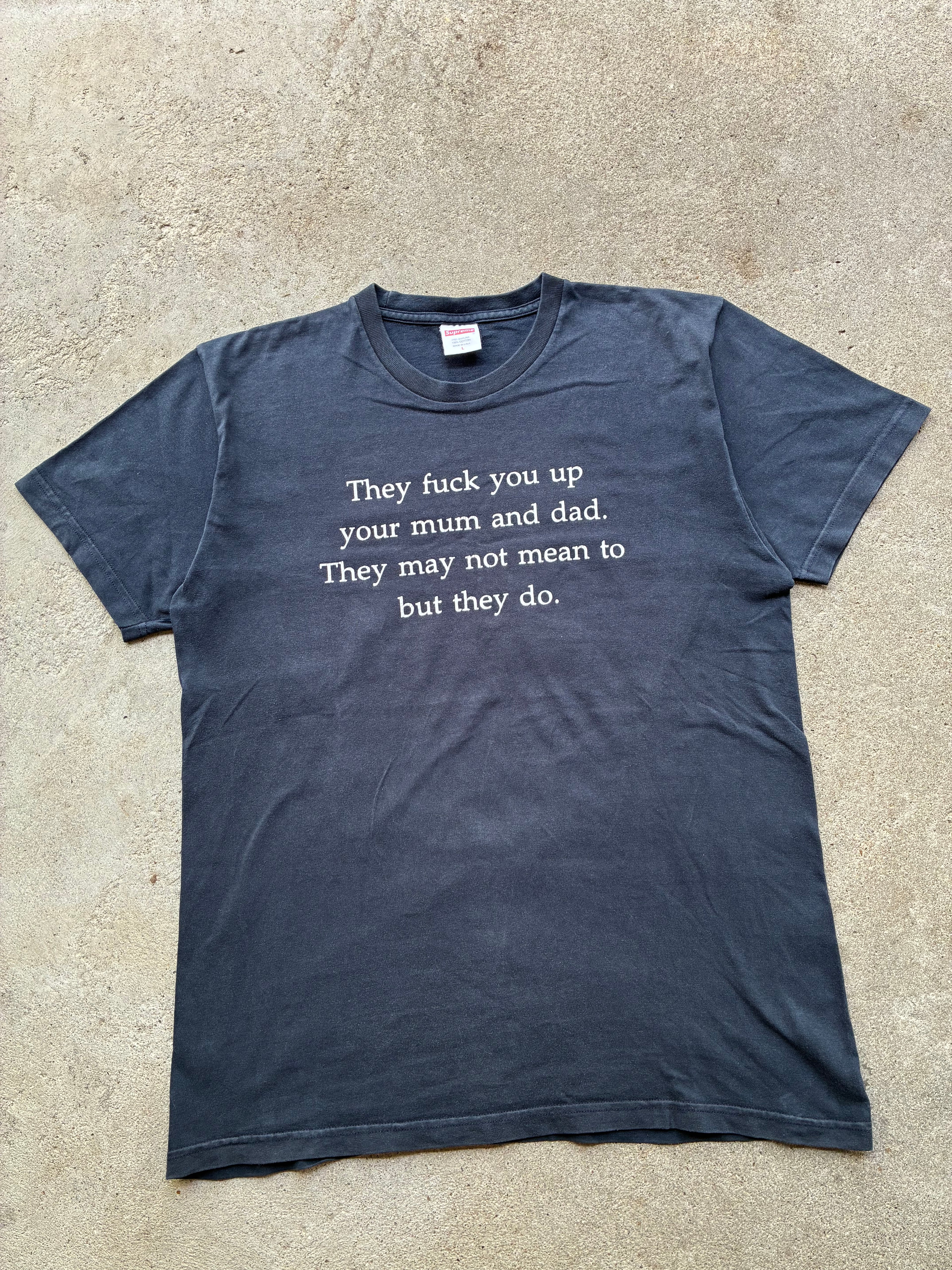 Supreme “THEY FUCK YOU UP” Tee (L)