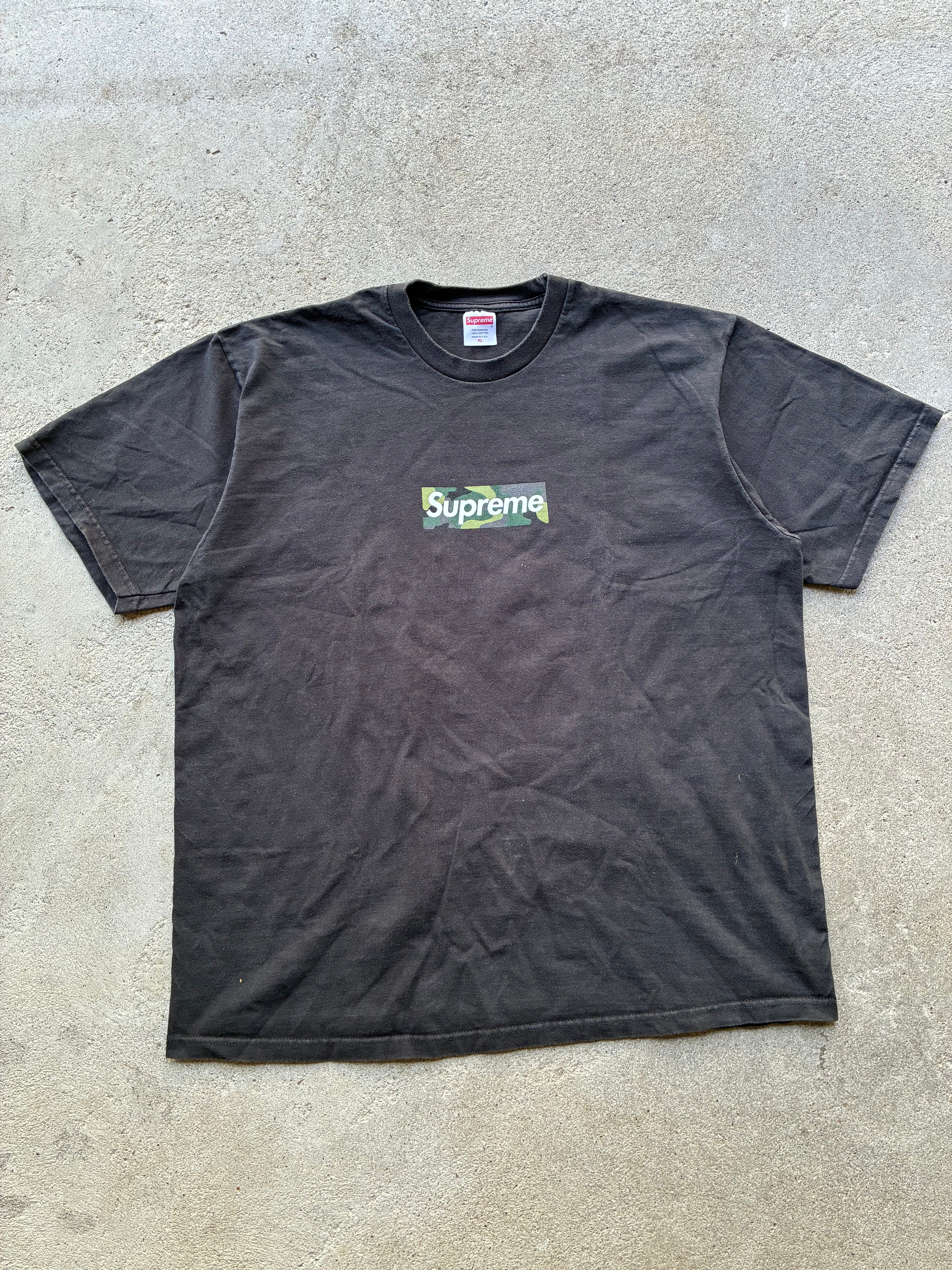 Supreme “CAMO BLACK FW23” Box Logo Tee (XL)