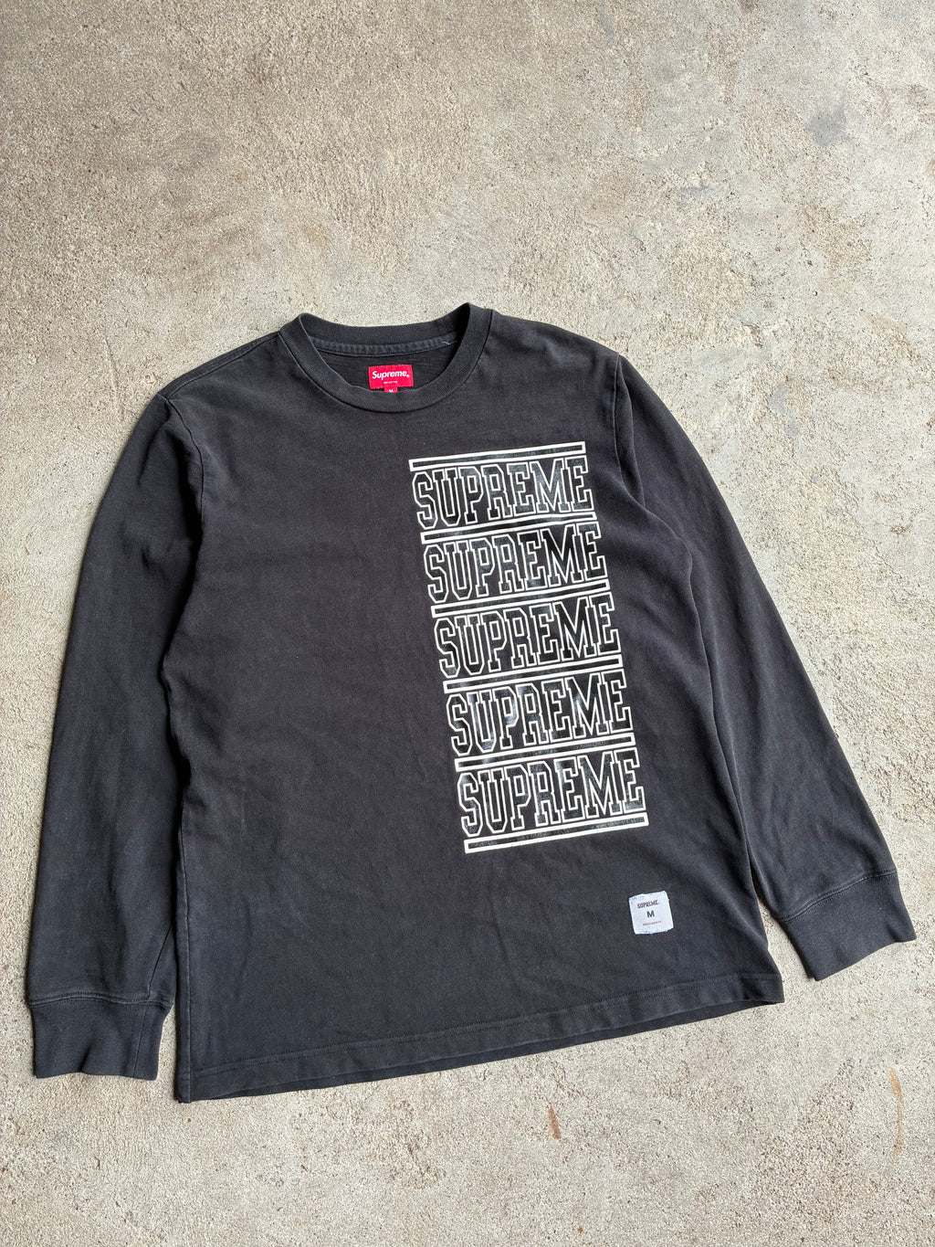 Supreme “STACKED L/S” Long Sleeve (M)