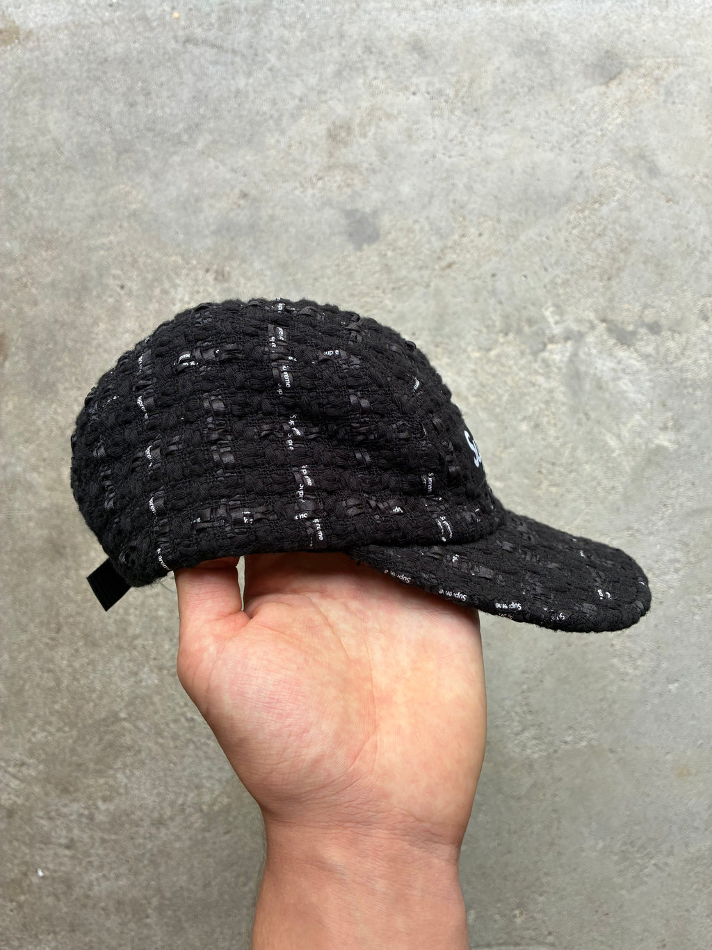Supreme “RIBBON BOUCLE” Camp Cap (Adjustable)