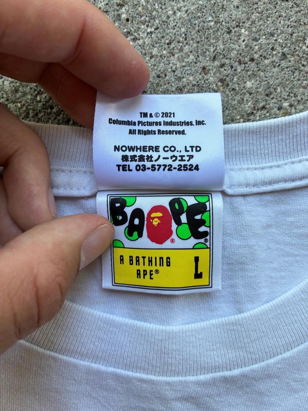 Bape x Ghostbusters tee (L)