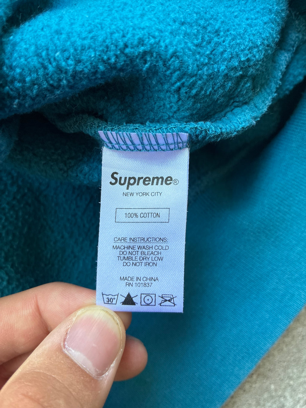 Supreme “DIAGIONAL” Hooded Sweatshirt (L)
