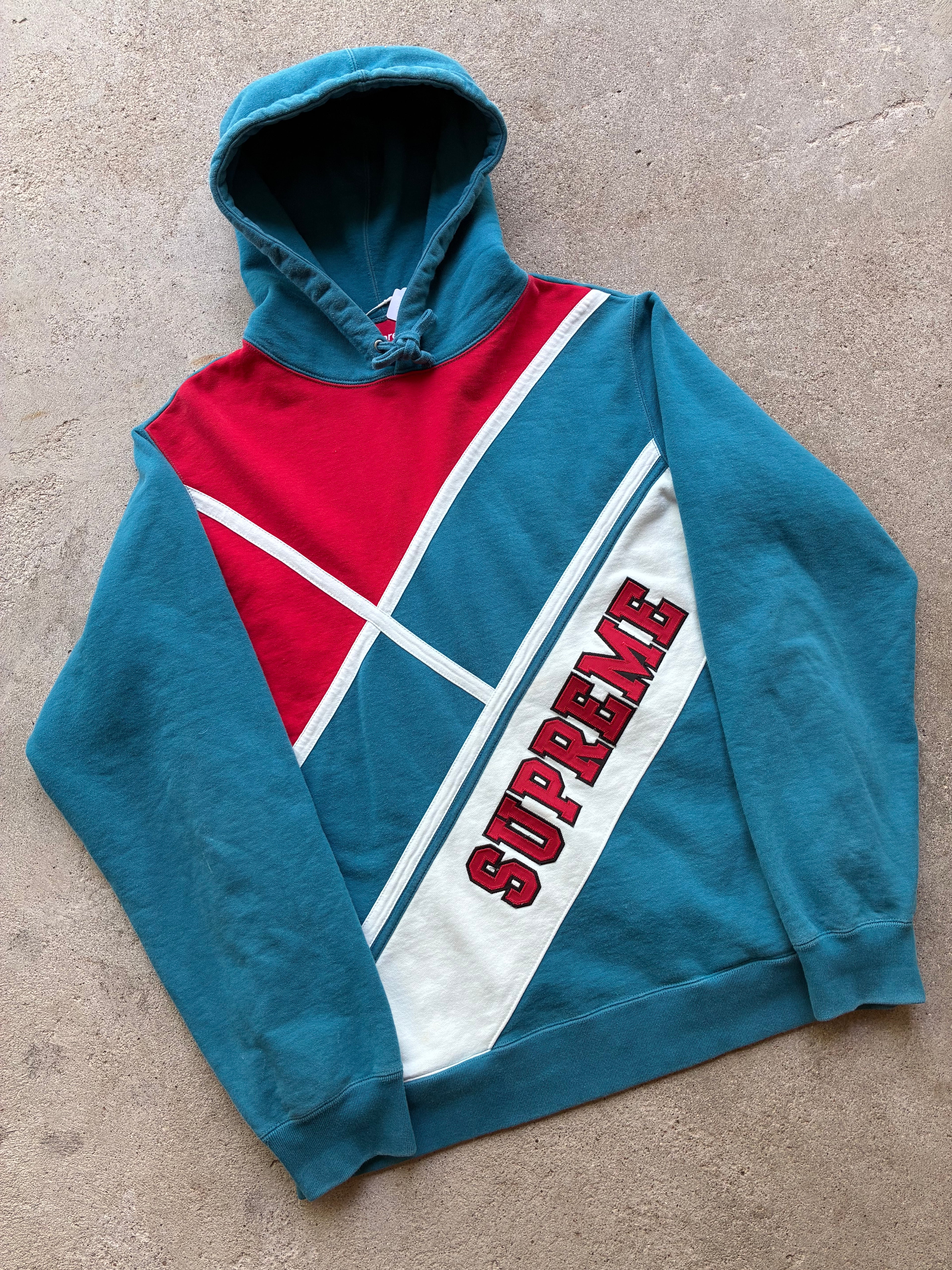 Supreme “DIAGIONAL” Hooded Sweatshirt (L)