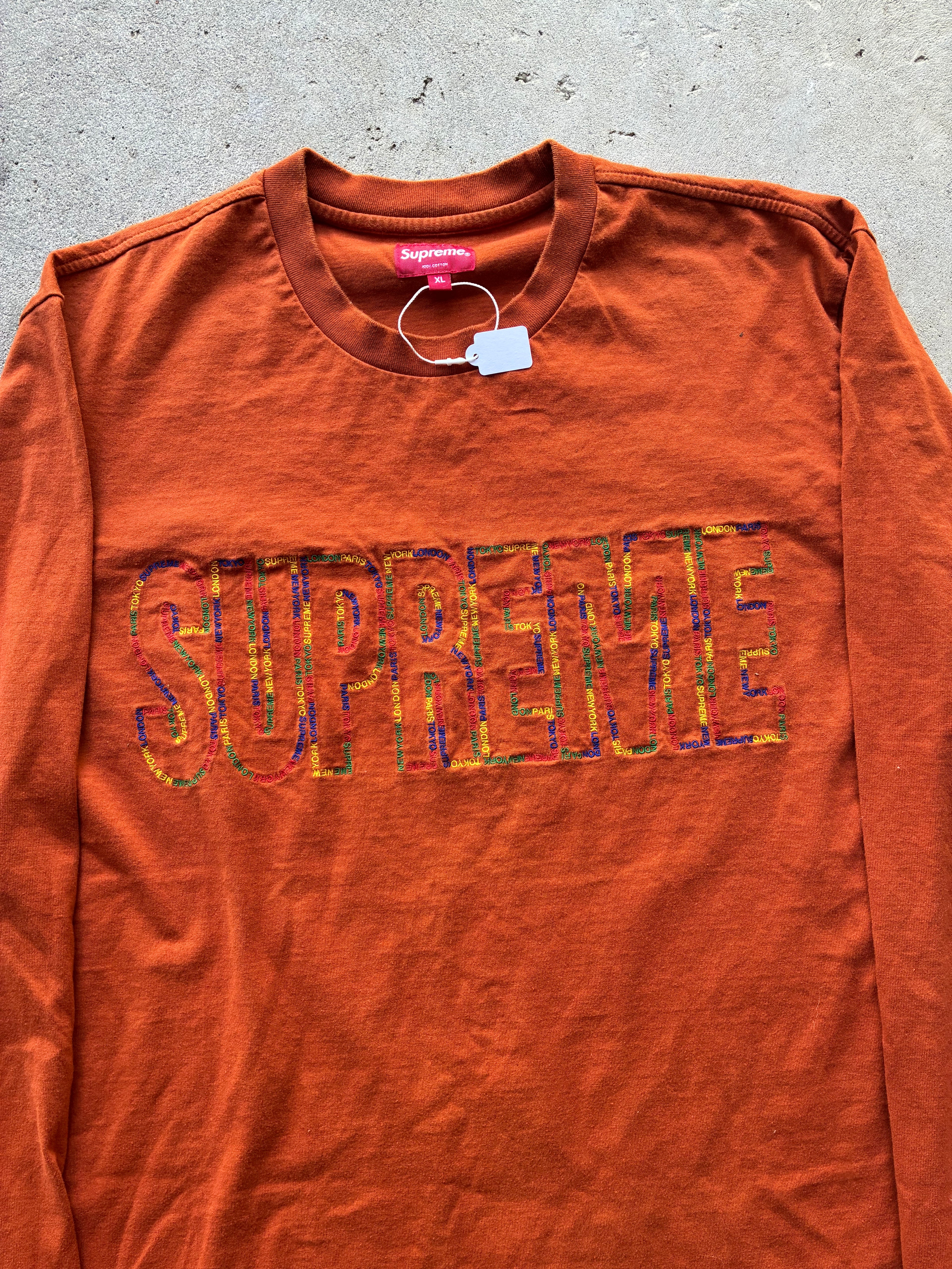 Supreme “INTERNATIONAL L/S” Long Sleeve (XL)