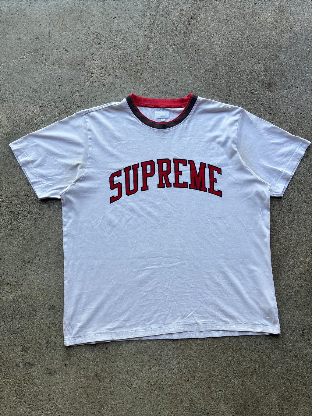 Supreme “ARC LOGO DOUBLE RINGER” tee (XL)