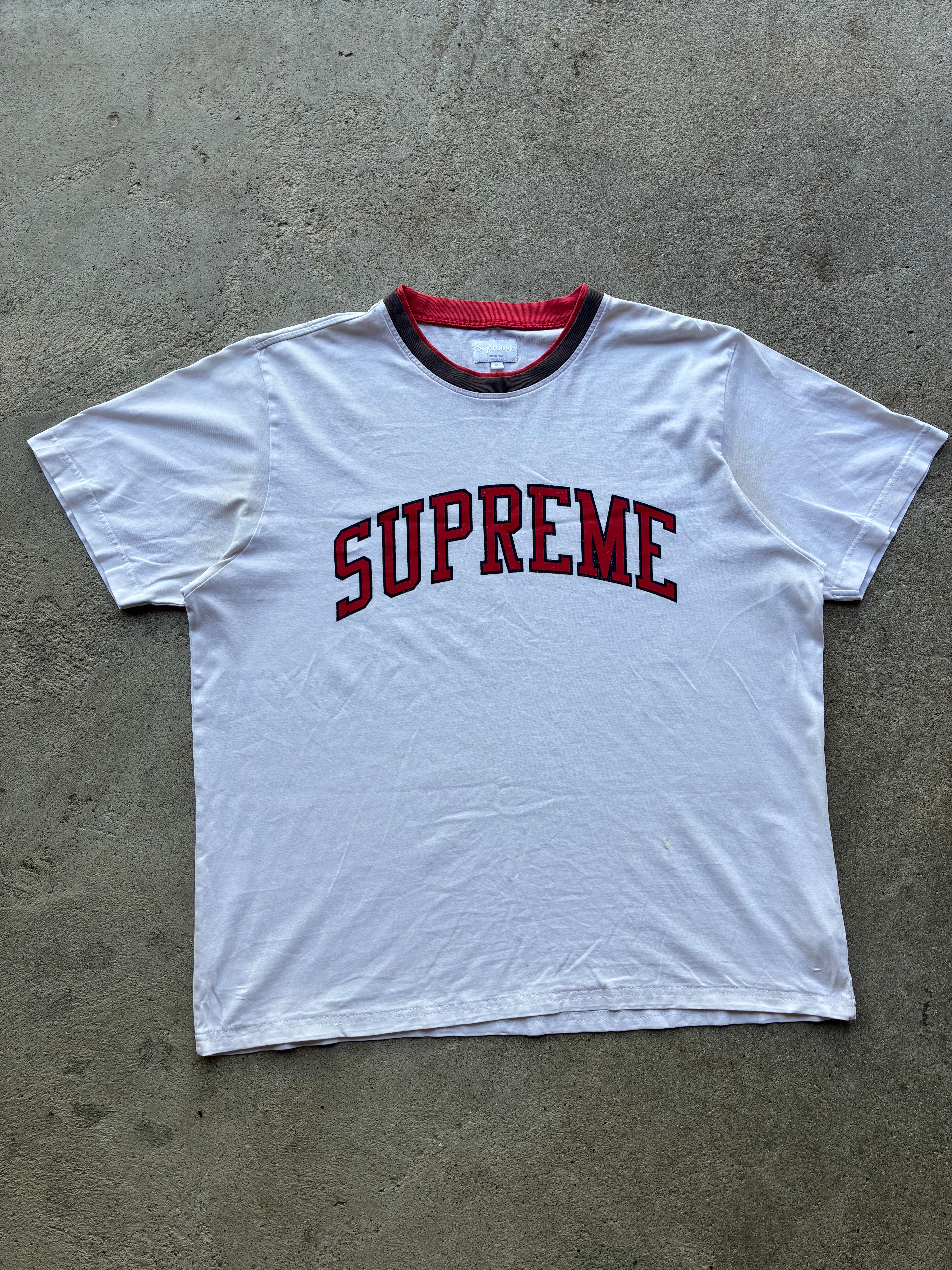 Supreme “ARC LOGO DOUBLE RINGER” tee (XL)