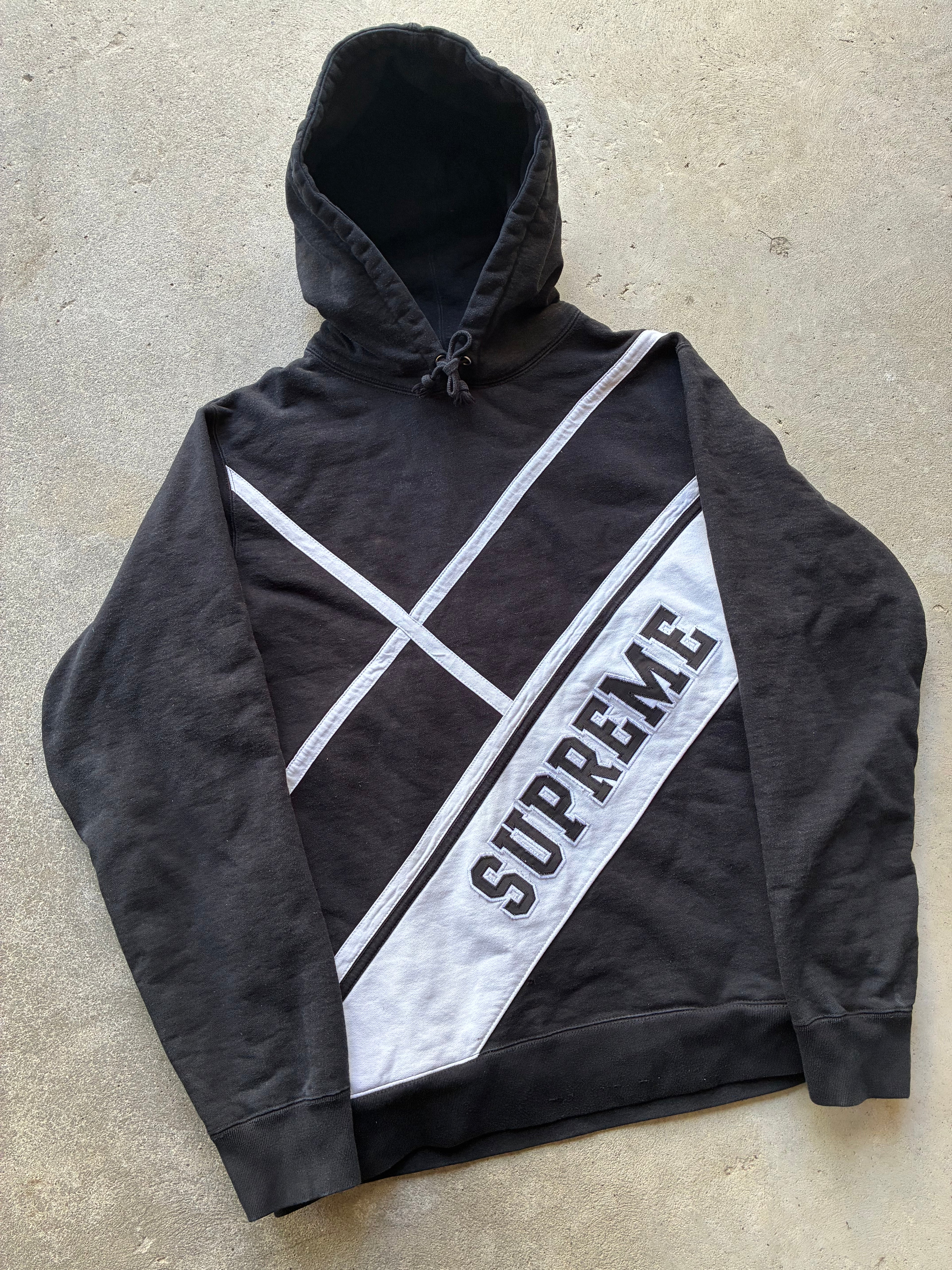 Supreme “DIAGIONAL LOGO” Hooded Hoodie (L)
